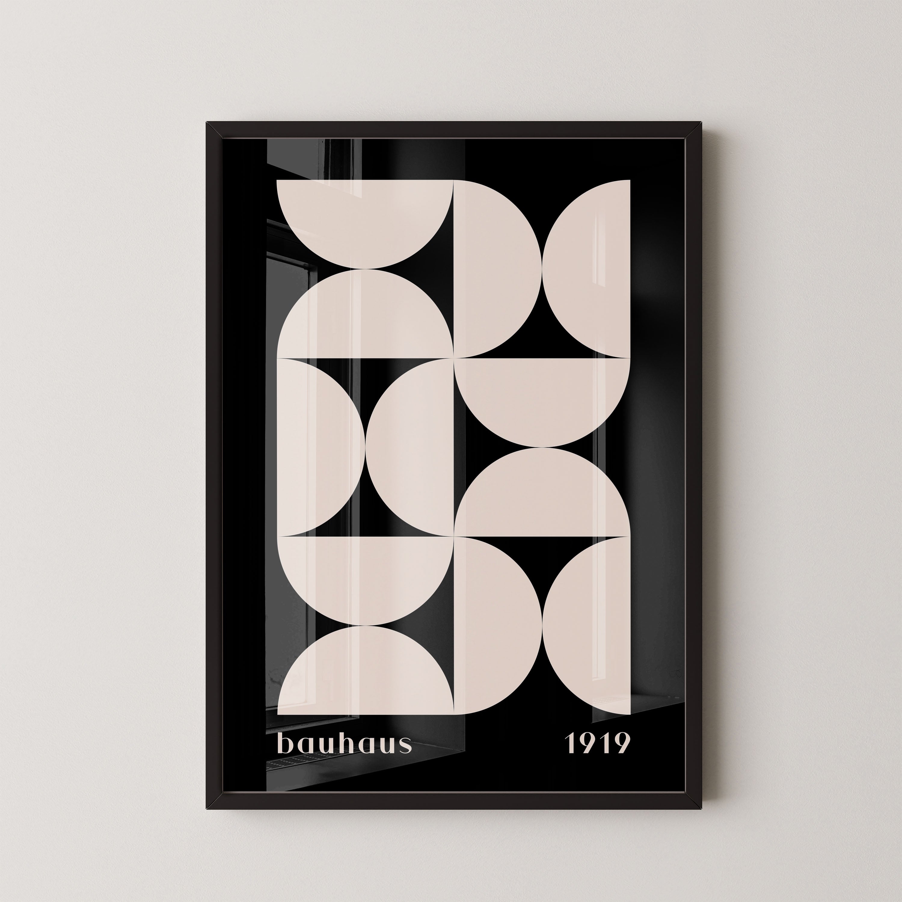 Bauhaus Curves In Midnight Black
