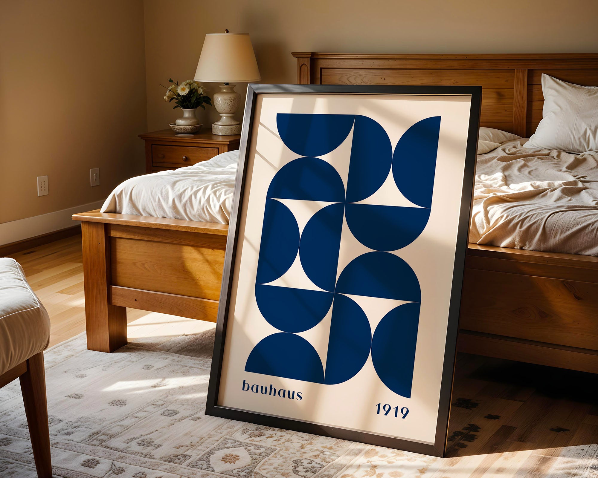Bauhaus Blue Modular Geometry