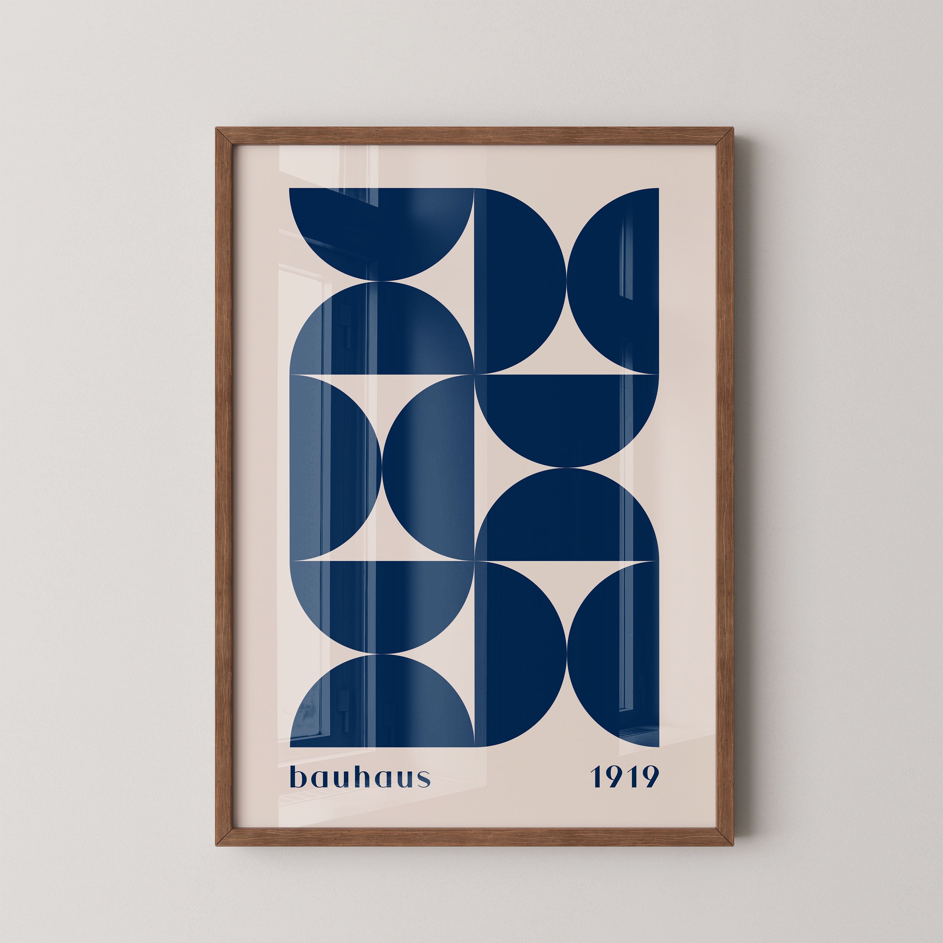 Bauhaus Blue Modular Geometry