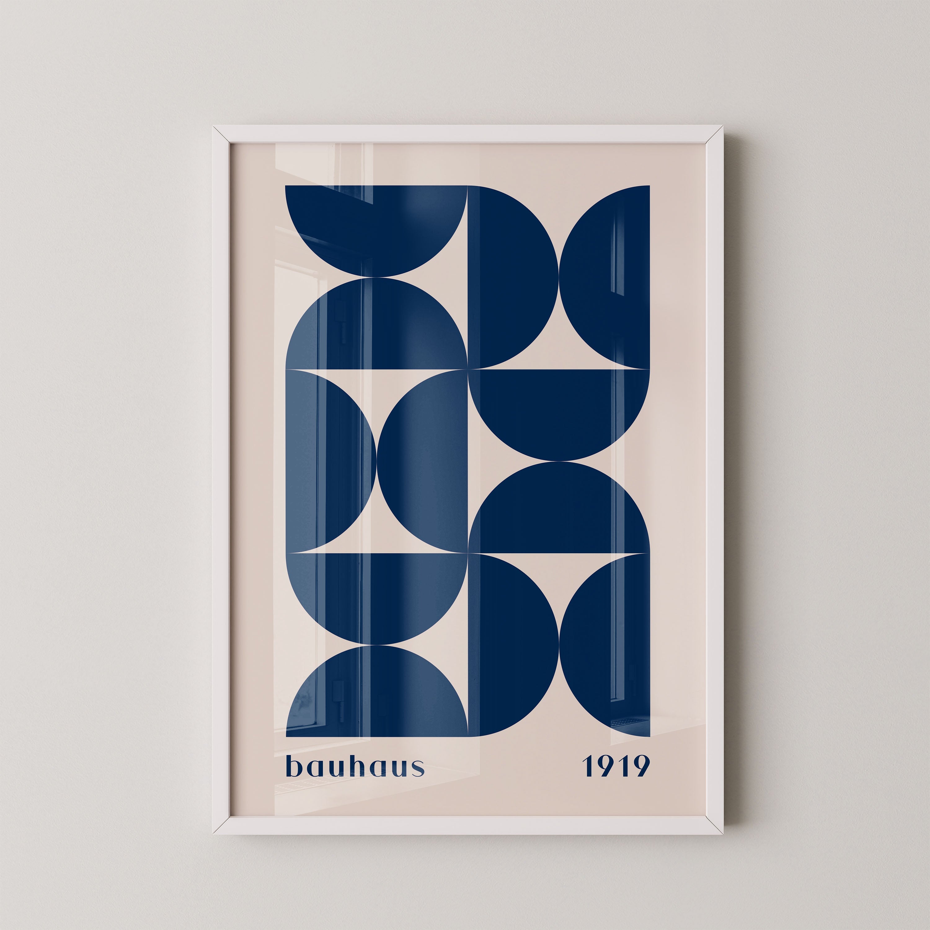 Bauhaus Blue Modular Geometry