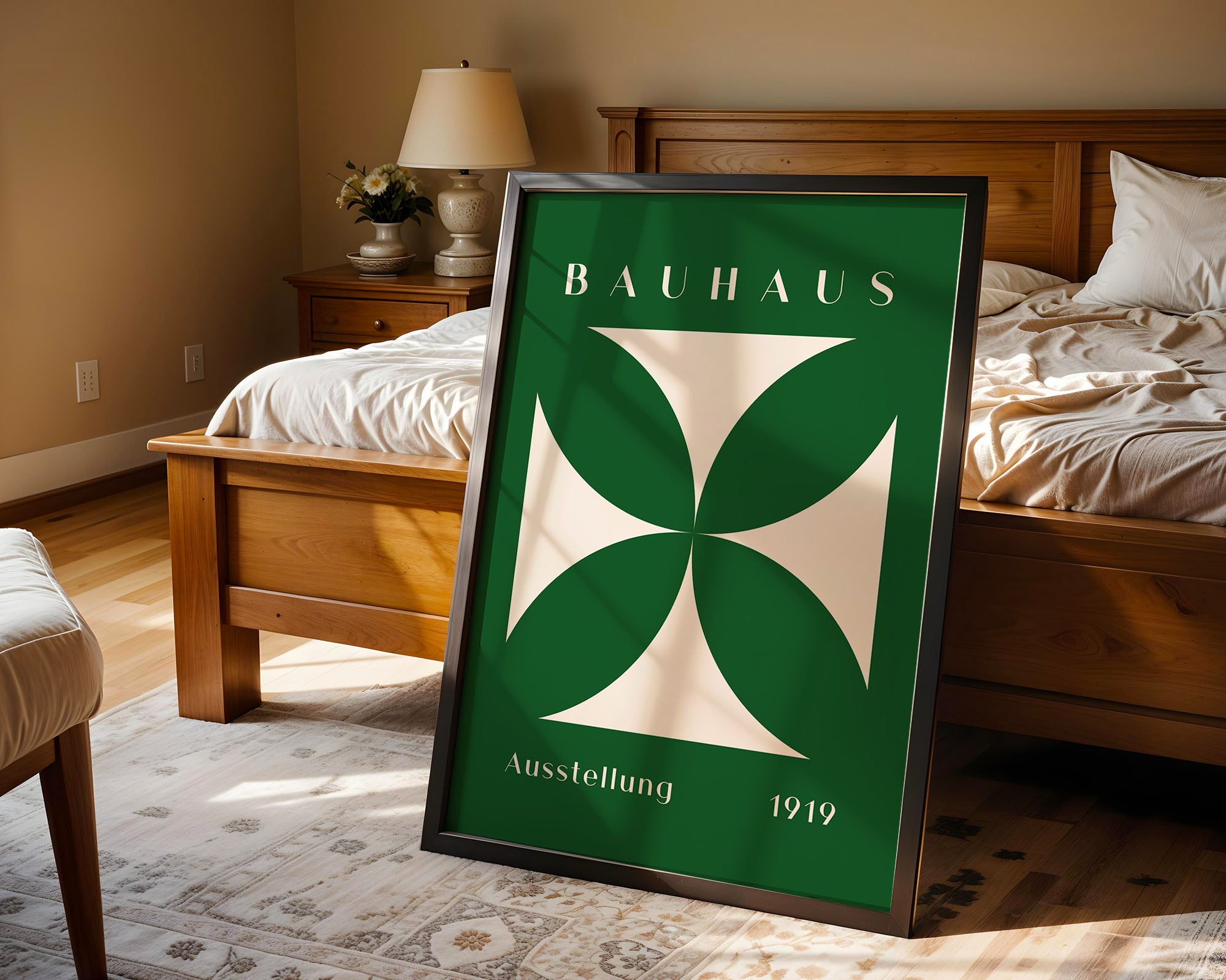 Bauhaus Green Petal Geometry