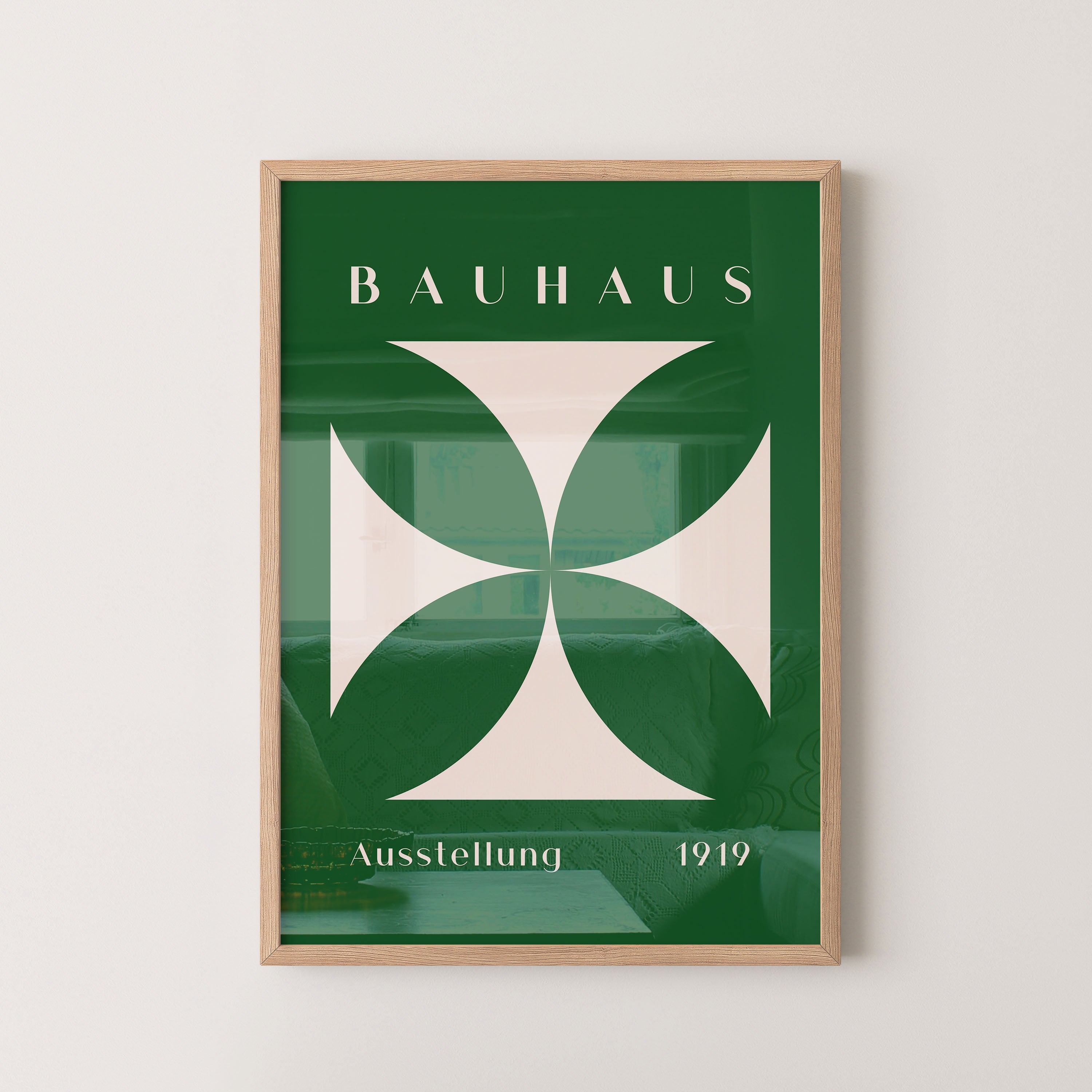 Bauhaus Green Petal Geometry