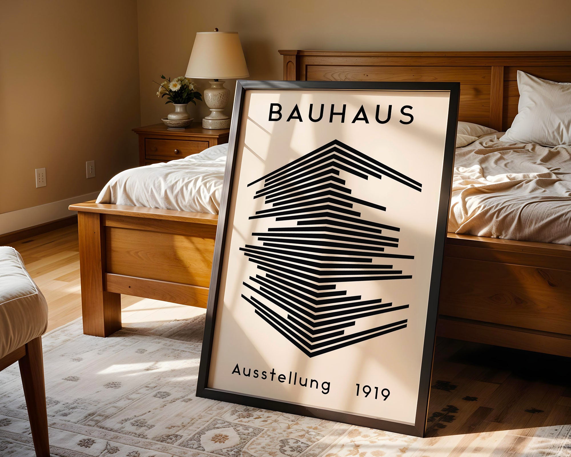 Bauhaus Black Linear Cube