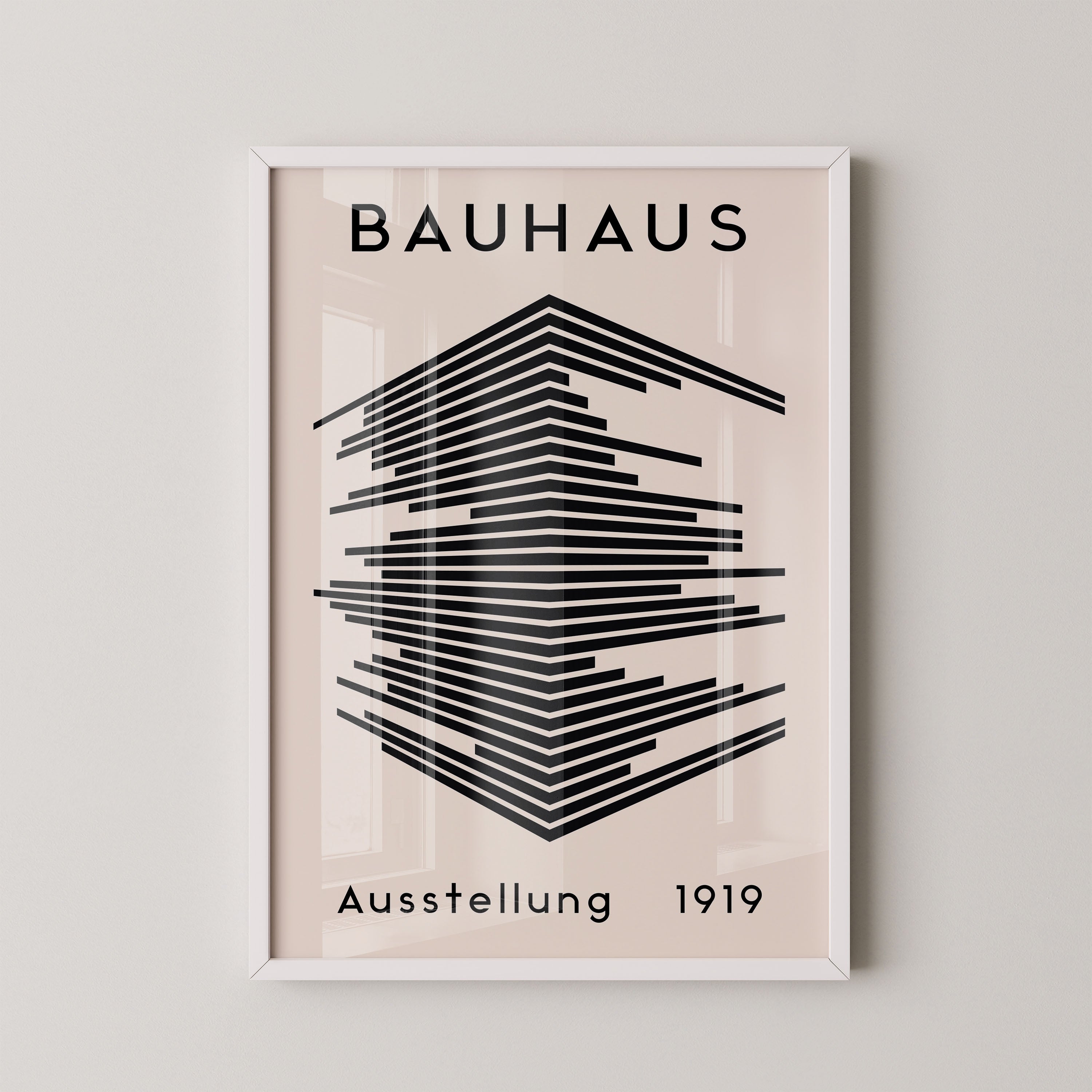Bauhaus Black Linear Cube