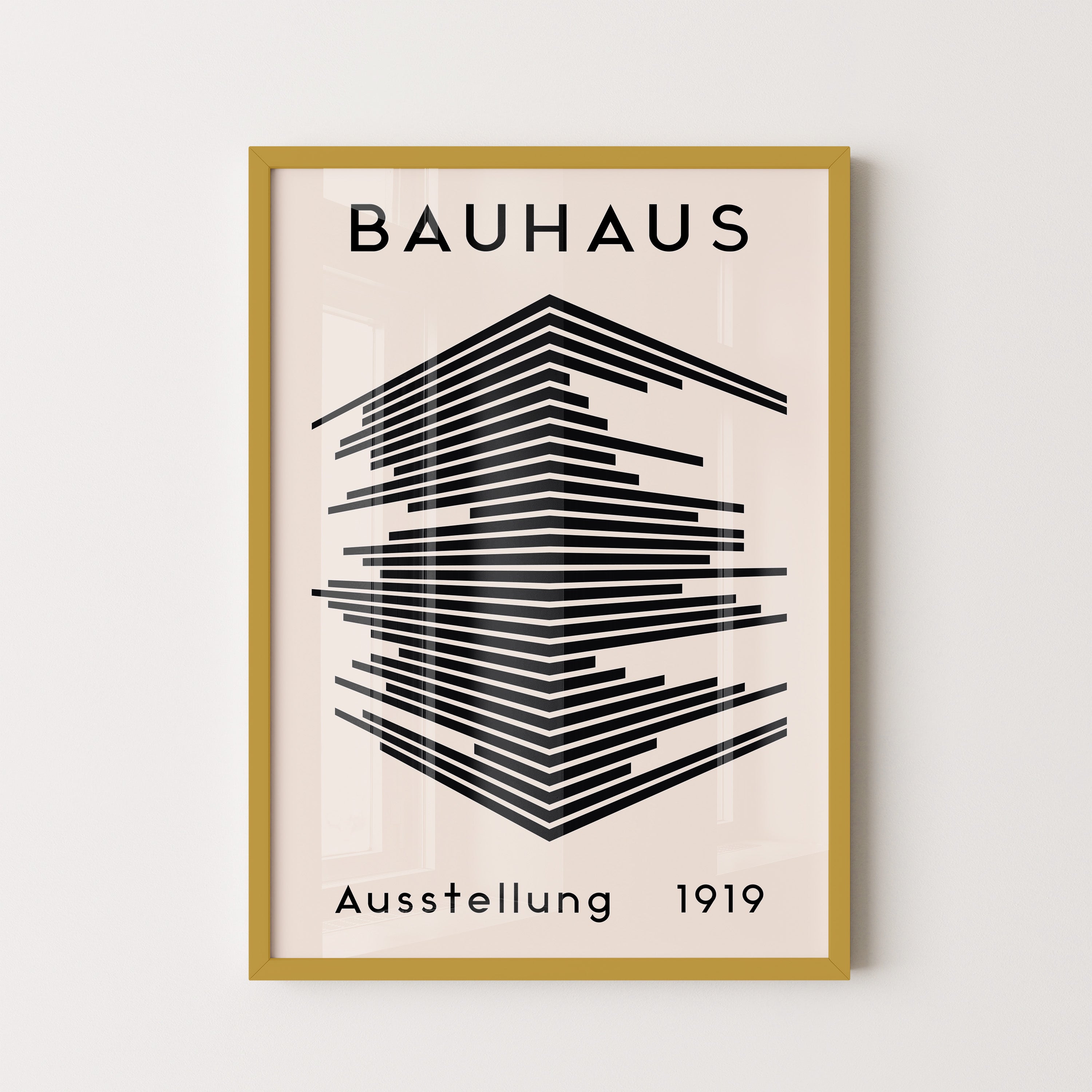 Bauhaus Black Linear Cube