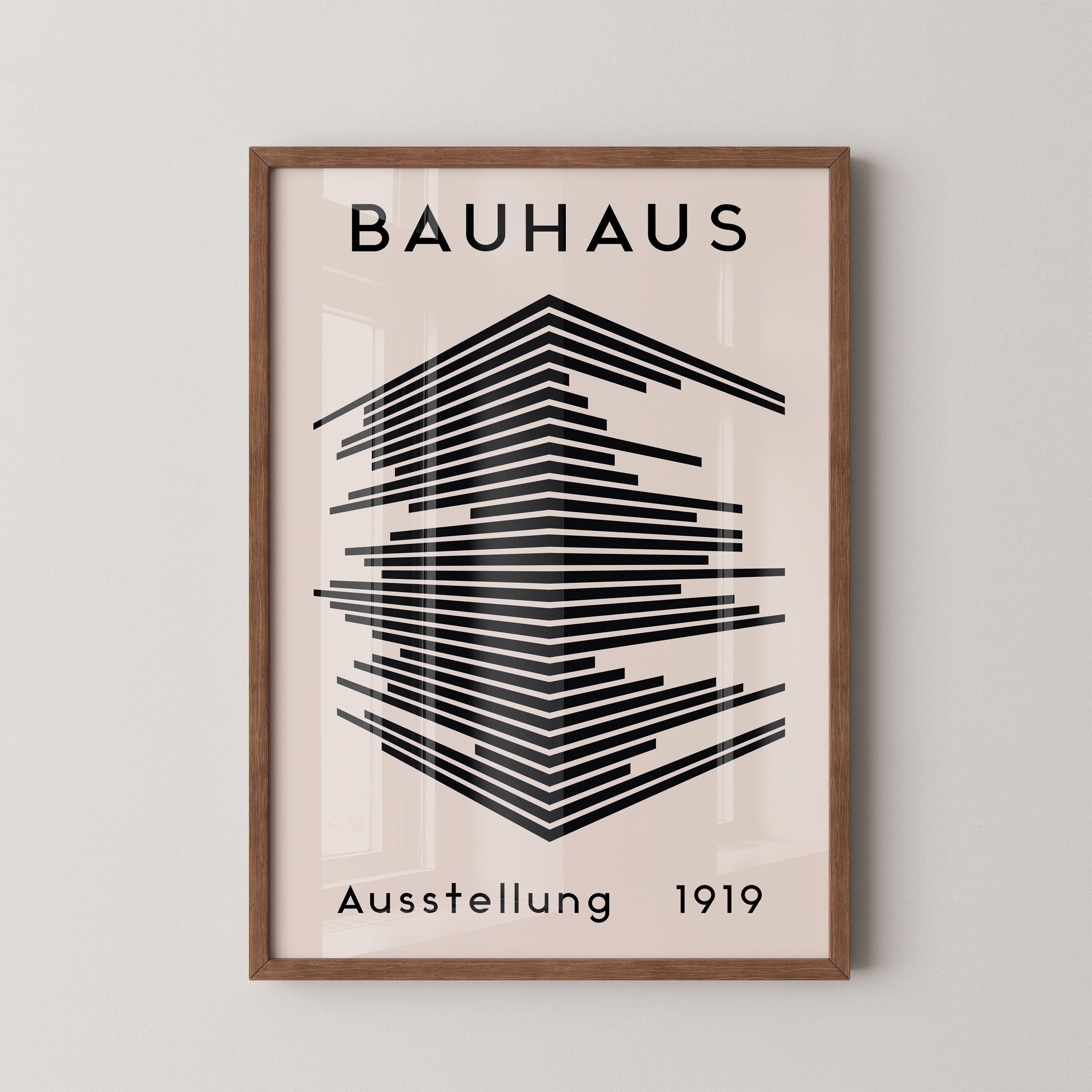 Bauhaus Black Linear Cube