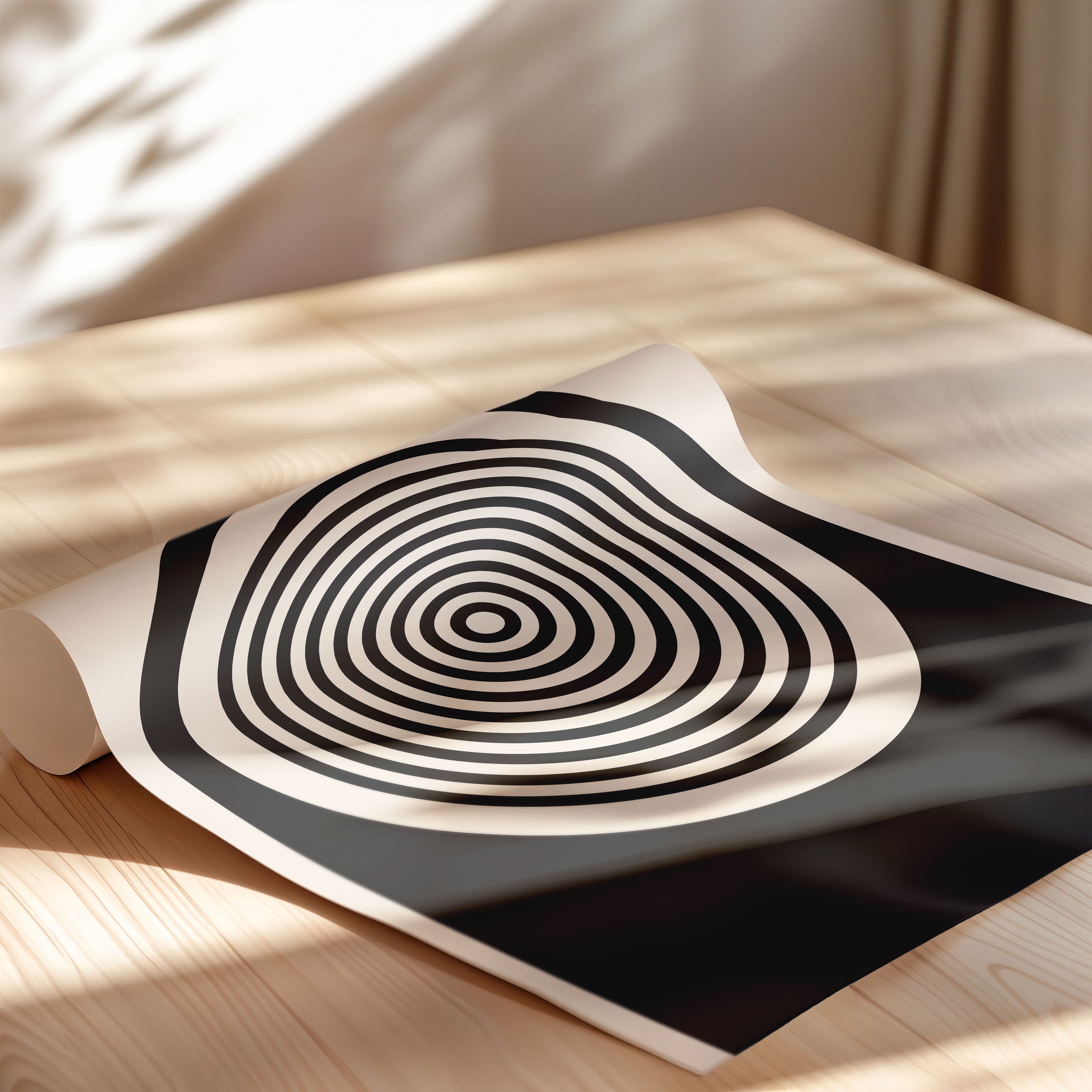 Bauhaus Black Concentric Circle