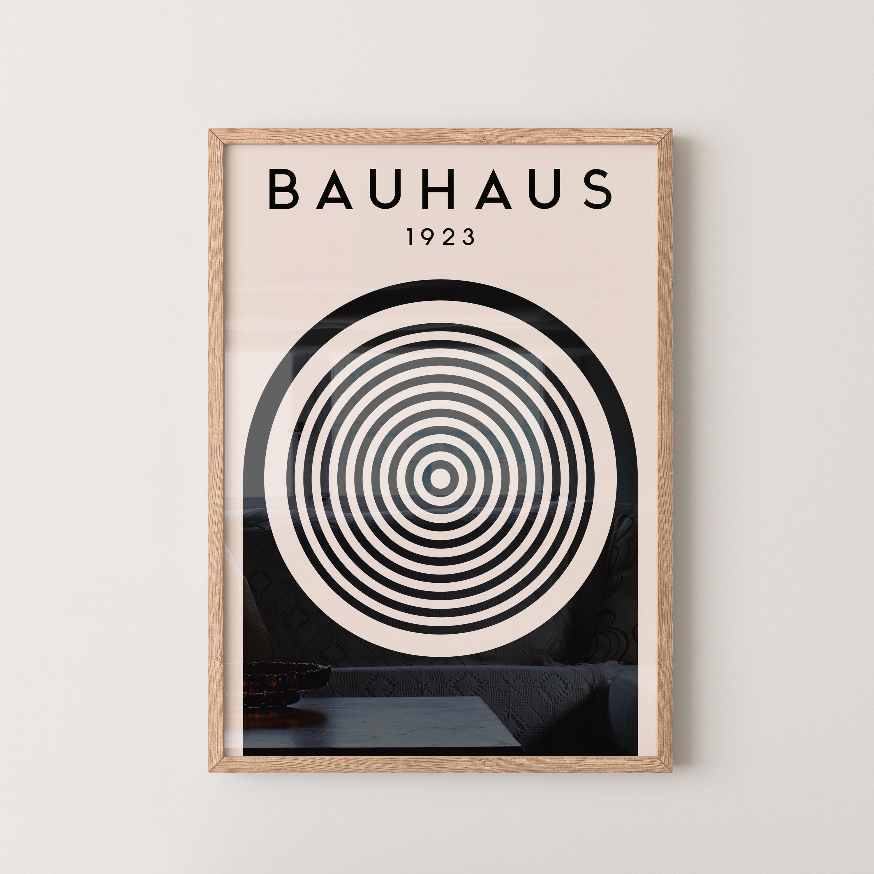 Bauhaus Black Concentric Circle