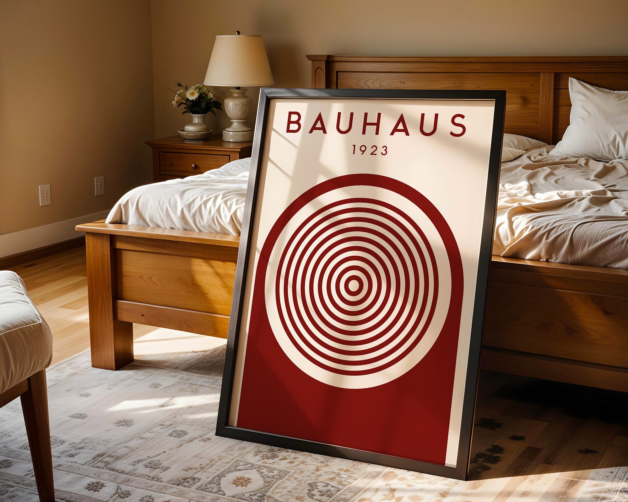 Bauhaus Red Concentric Circle