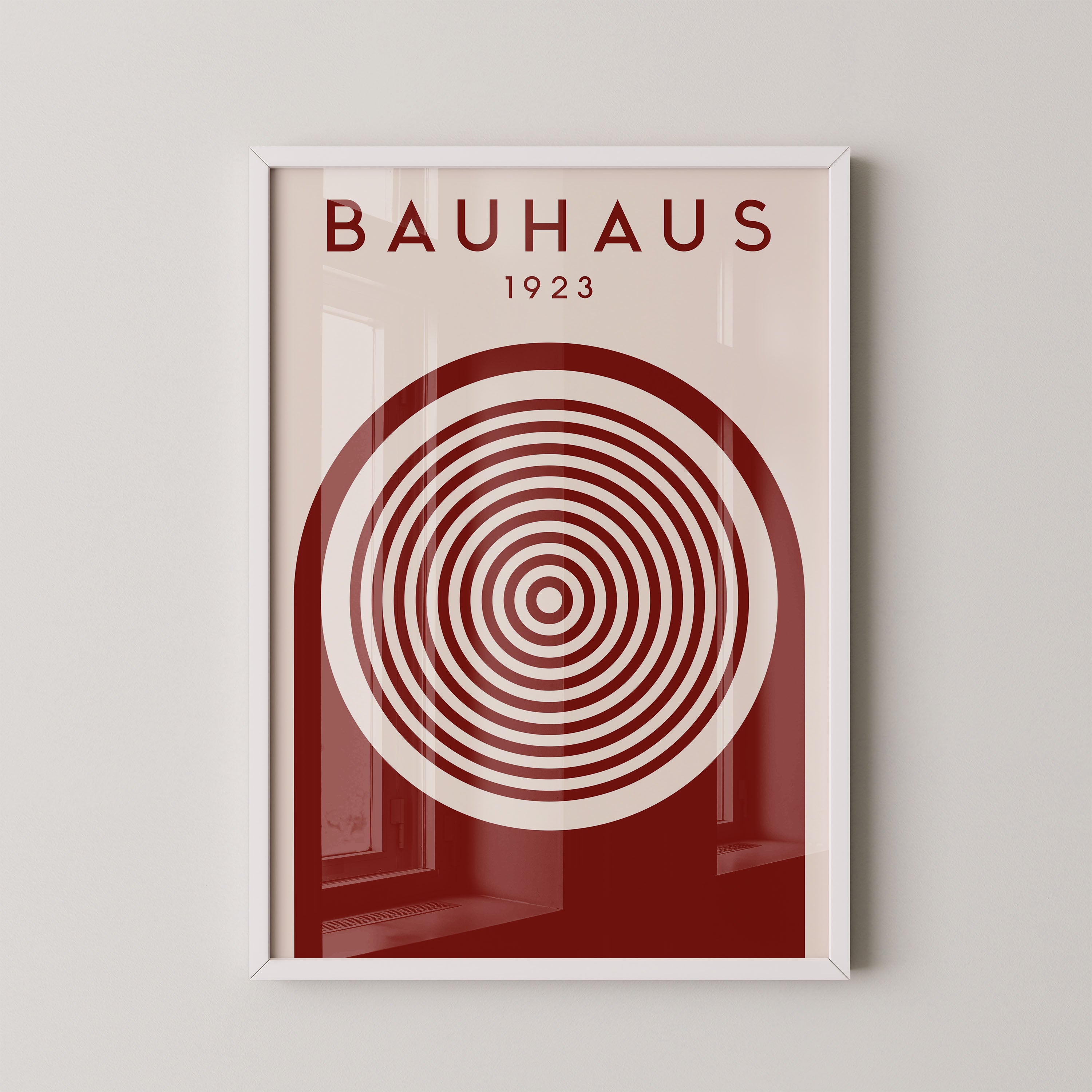 Bauhaus Red Concentric Circle