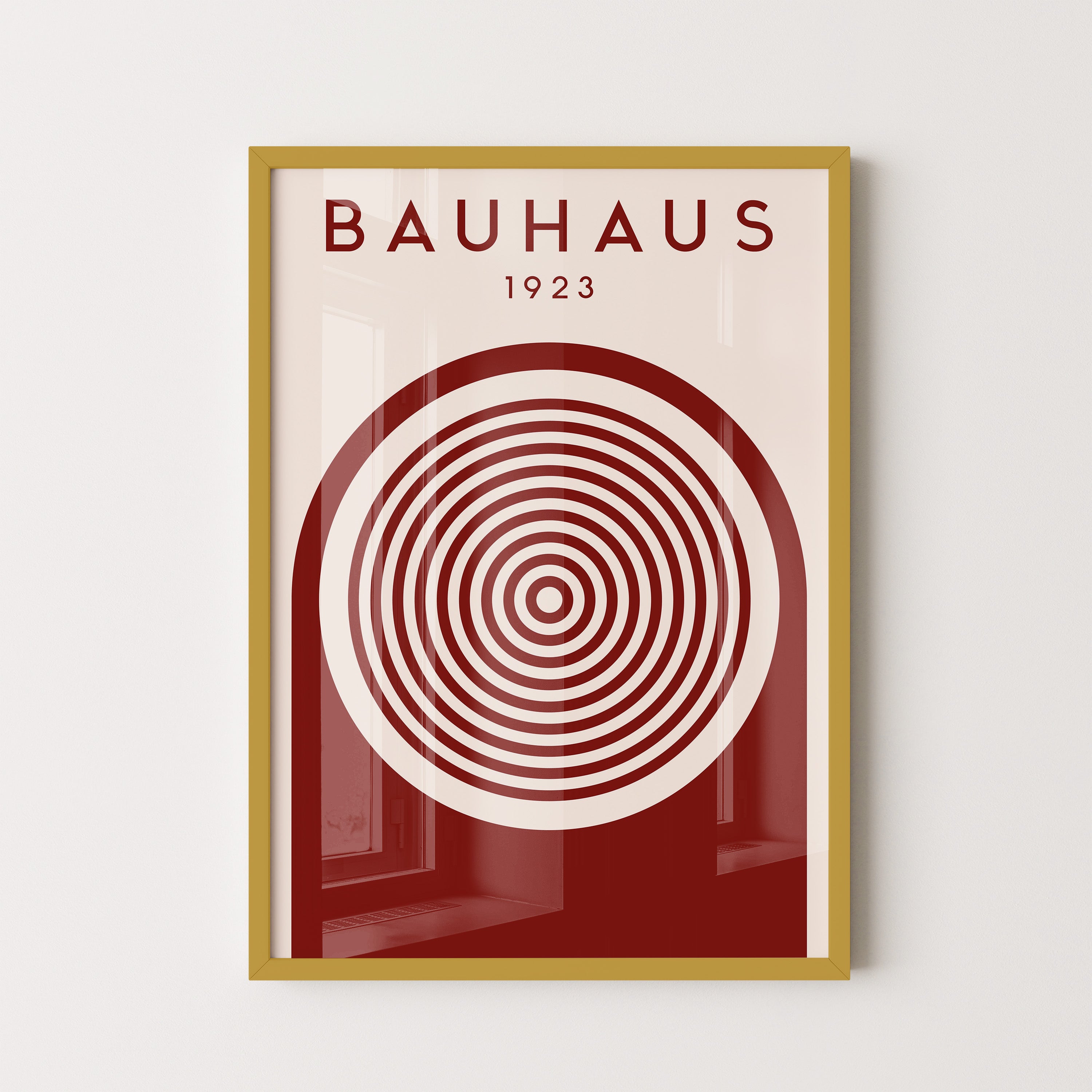 Bauhaus Red Concentric Circle