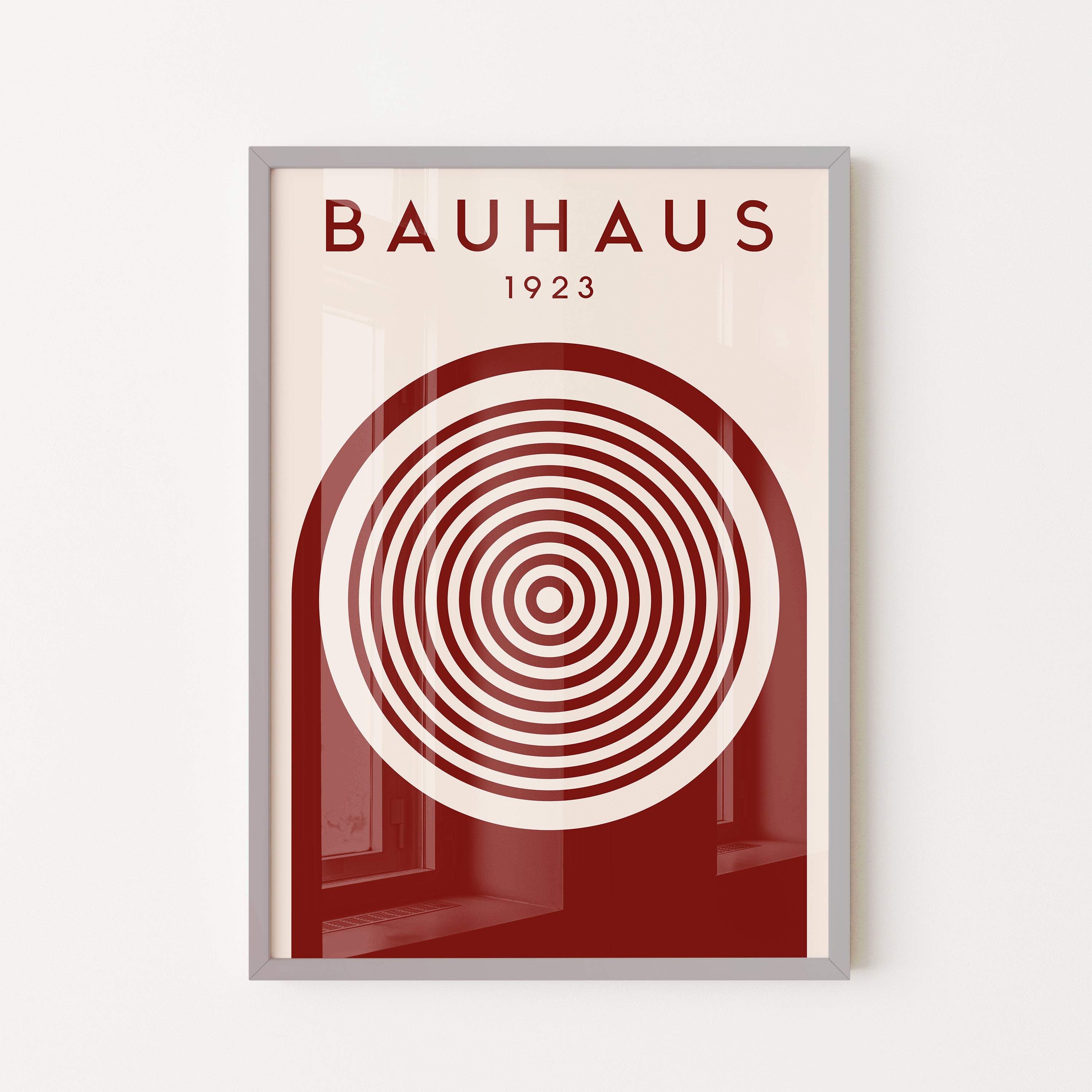 Bauhaus Red Concentric Circle