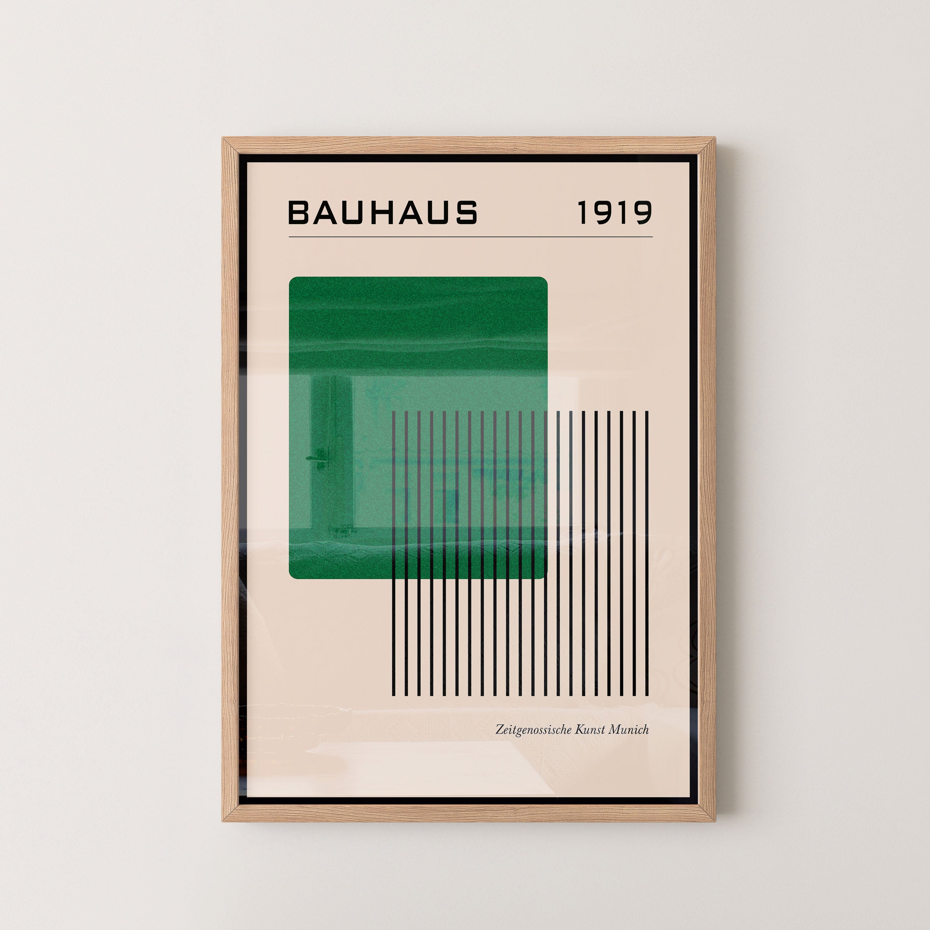 Bauhaus Green Block Geometry
