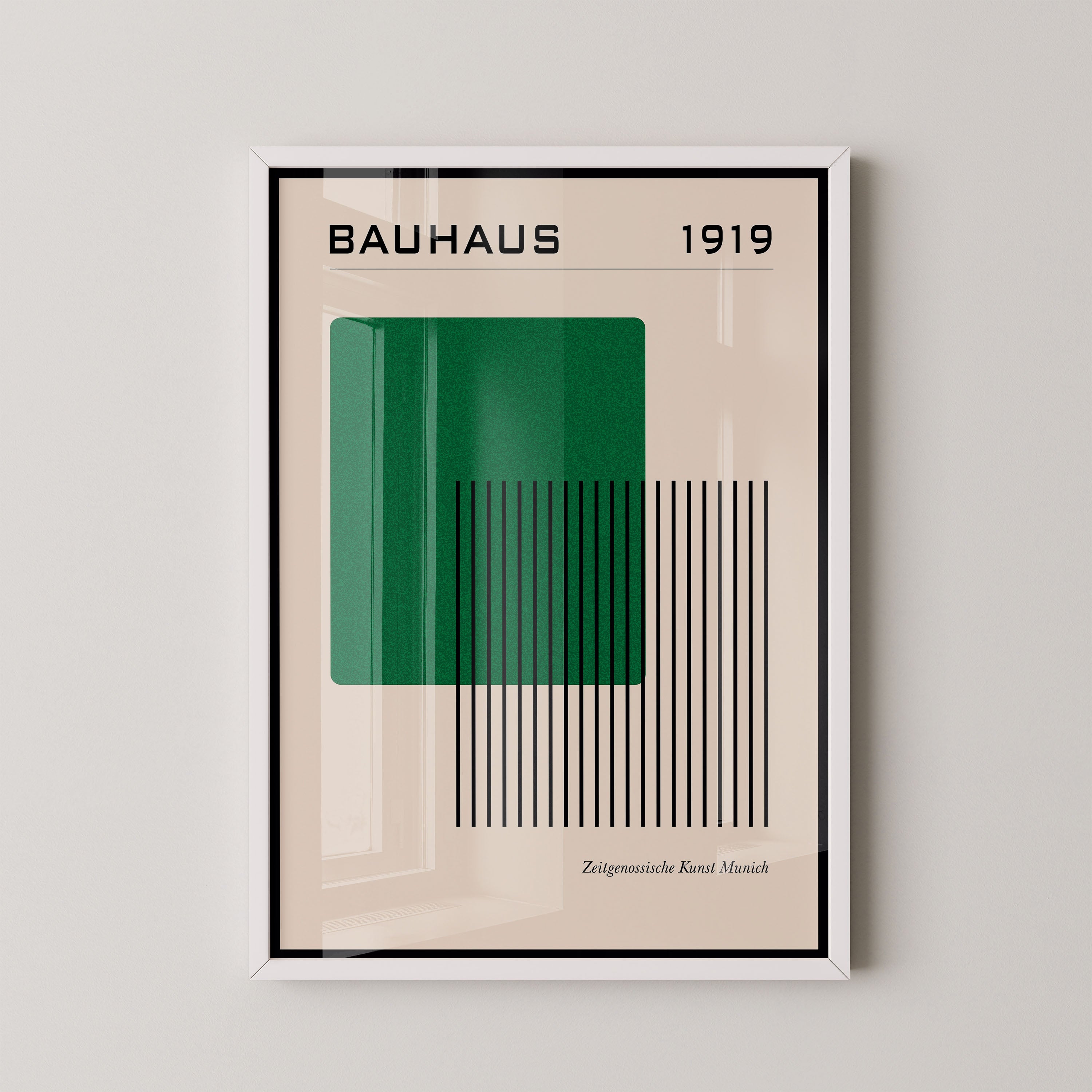 Bauhaus Green Block Geometry