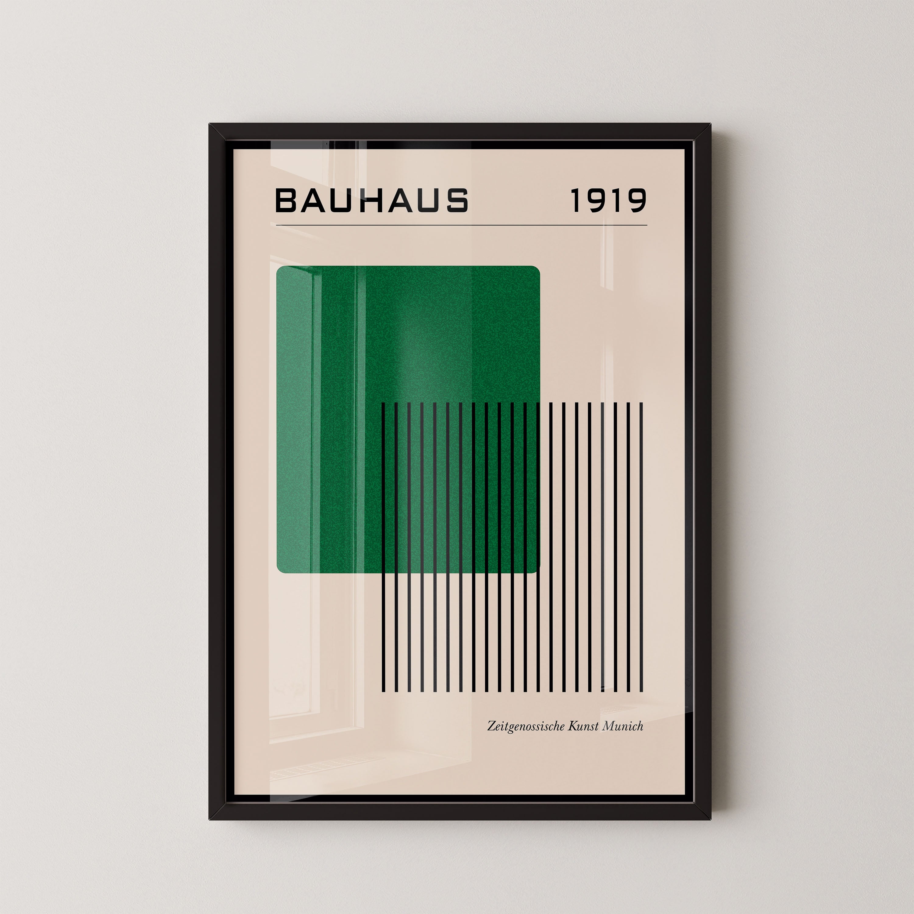 Bauhaus Green Block Geometry
