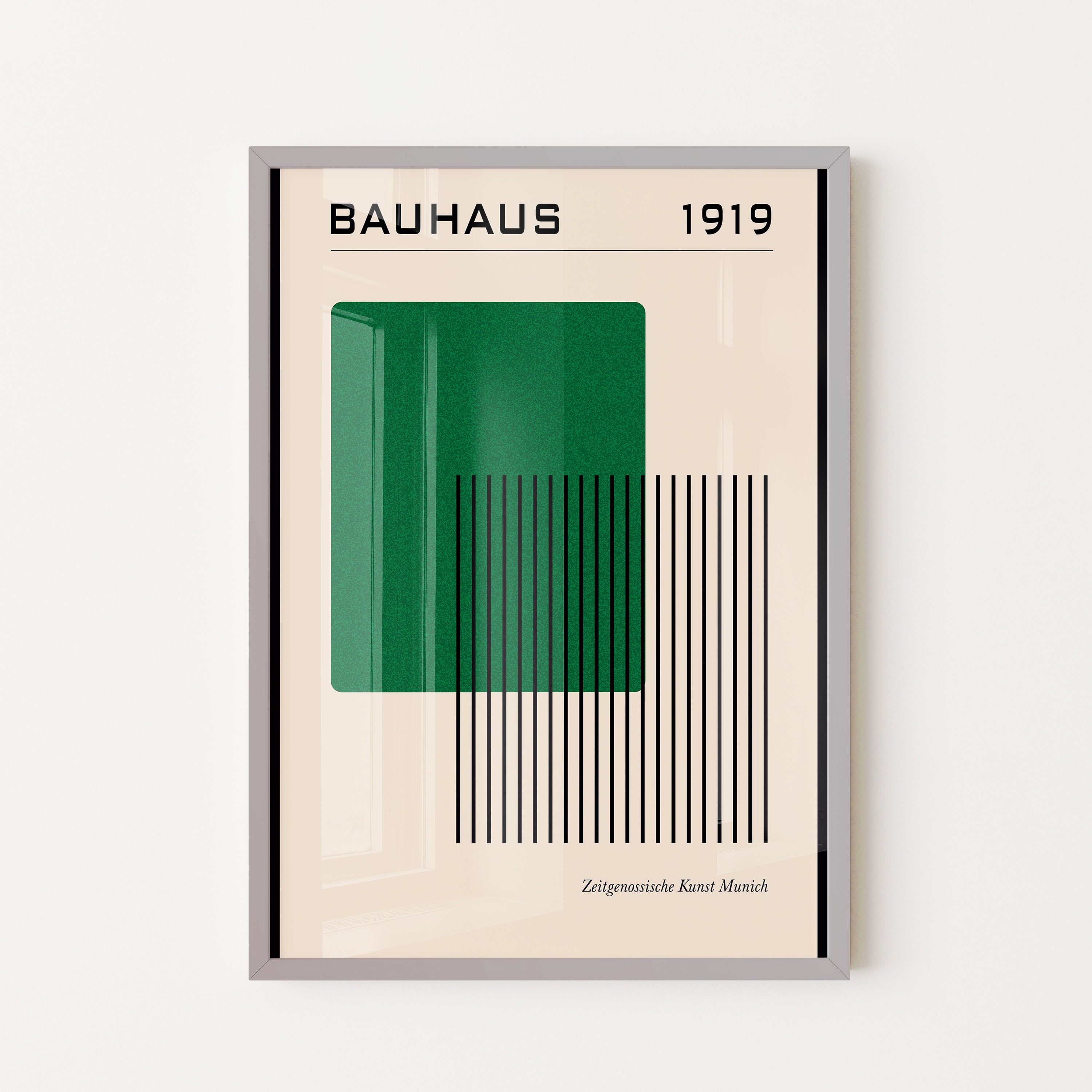 Bauhaus Green Block Geometry