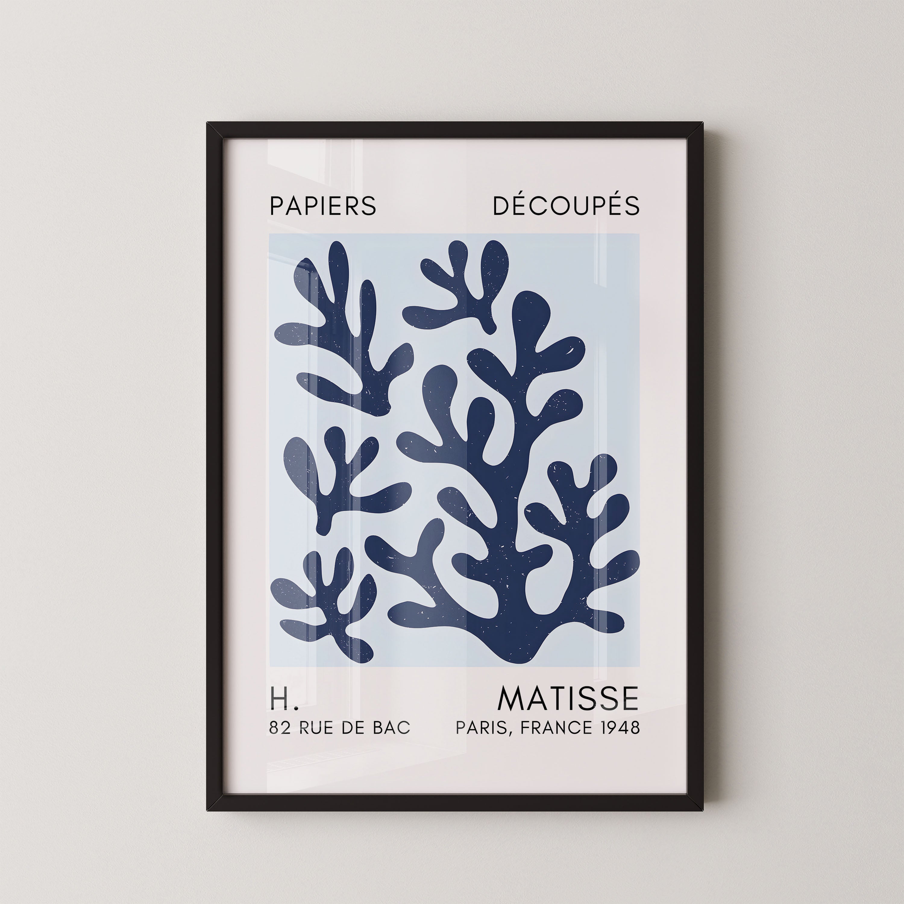 Henri Matisse – Abstract Navy Botanical