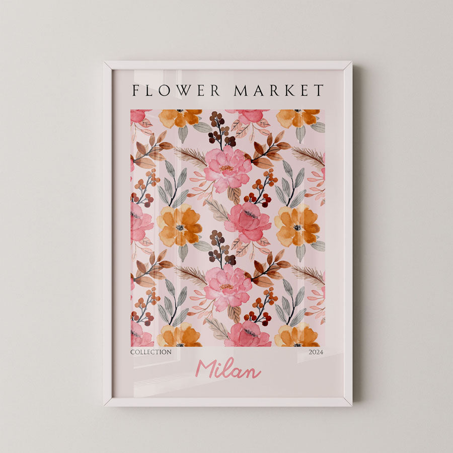 Elegant Blush Botanical Pattern