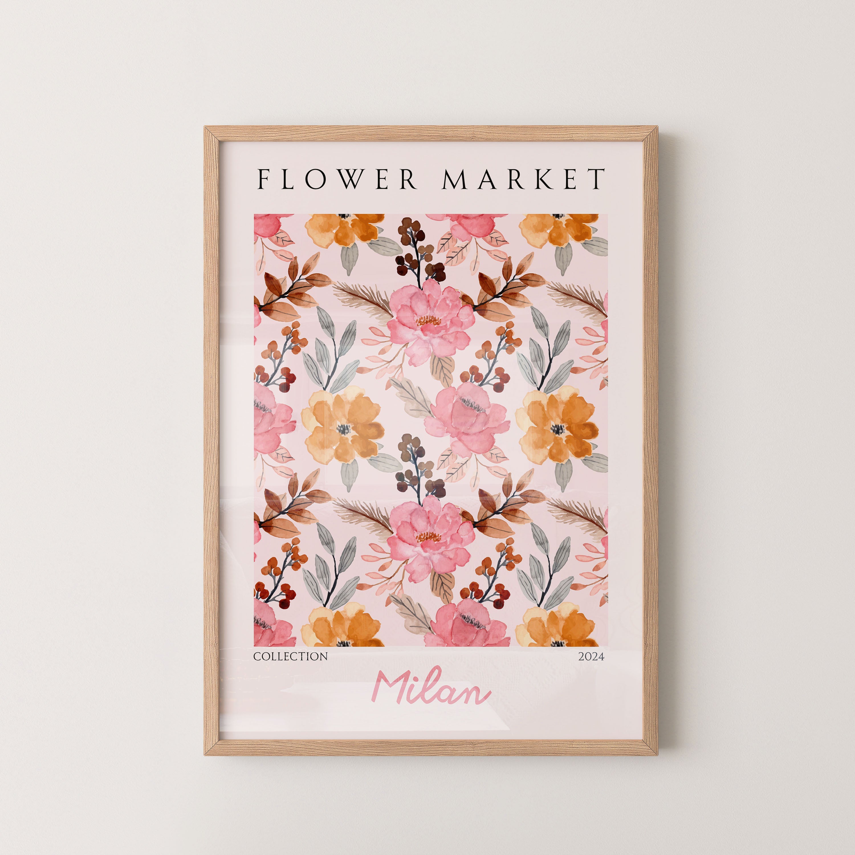 Elegant Blush Botanical Pattern