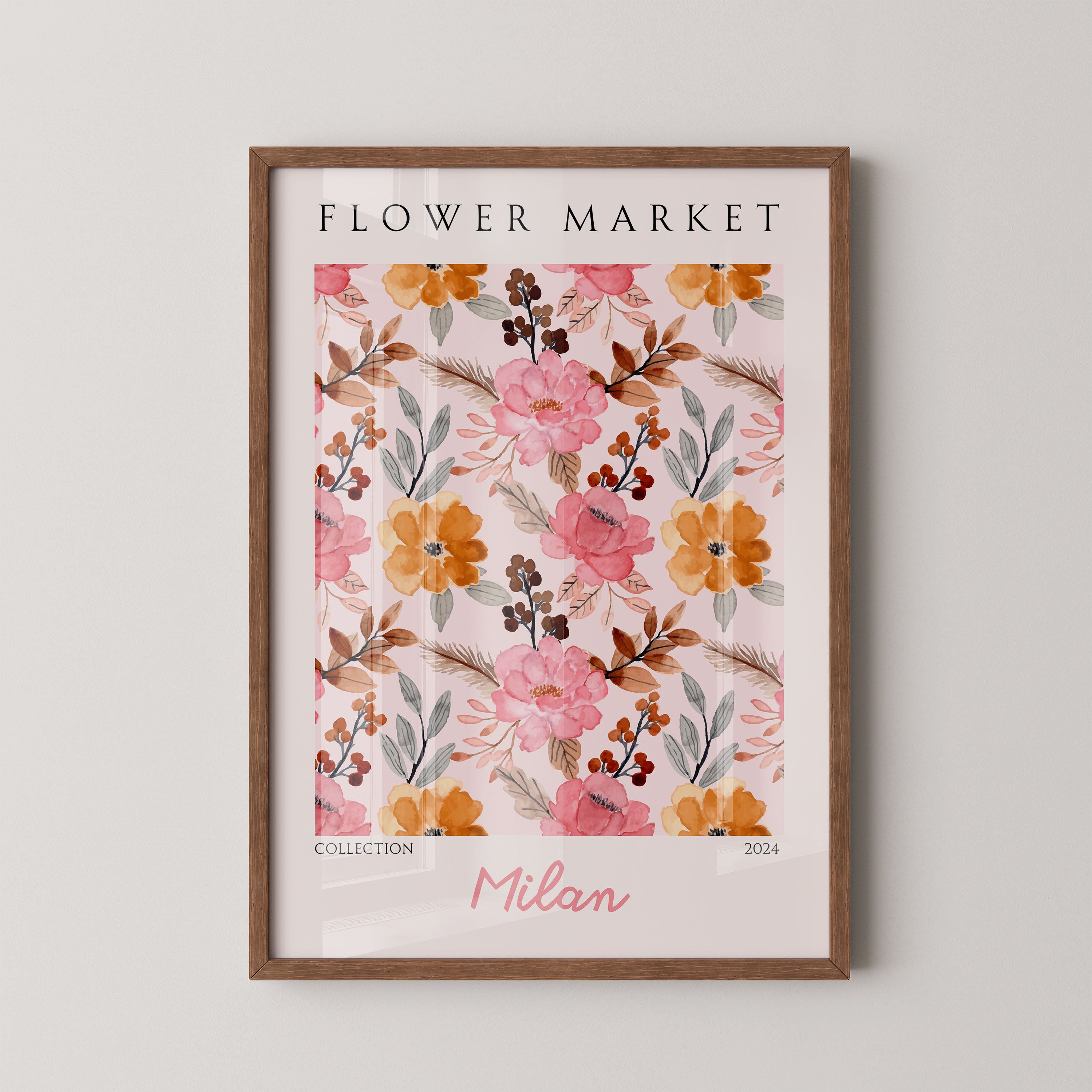 Elegant Blush Botanical Pattern