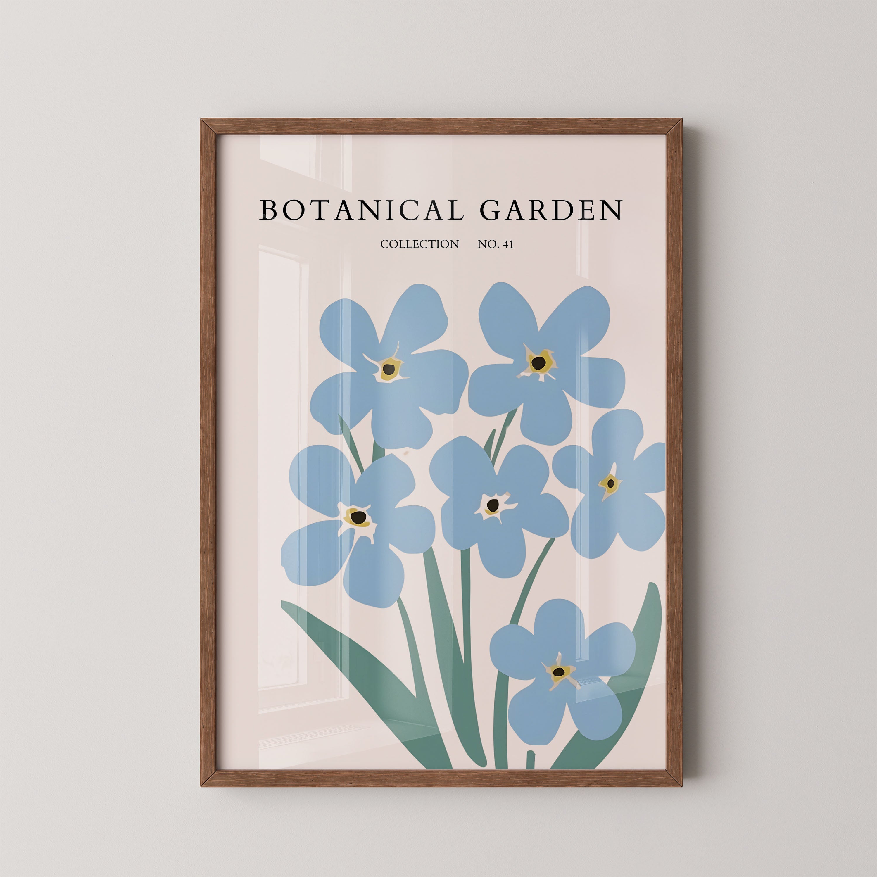Botanical Garden Blue Blossom Minimal