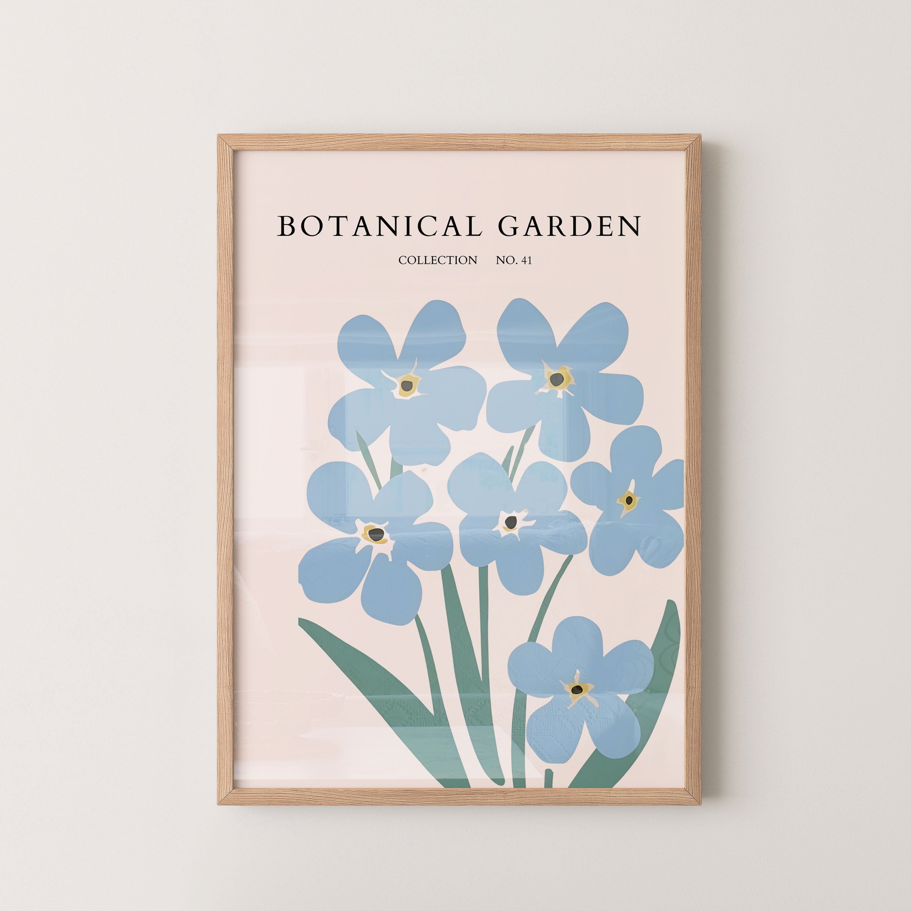 Botanical Garden Blue Blossom Minimal