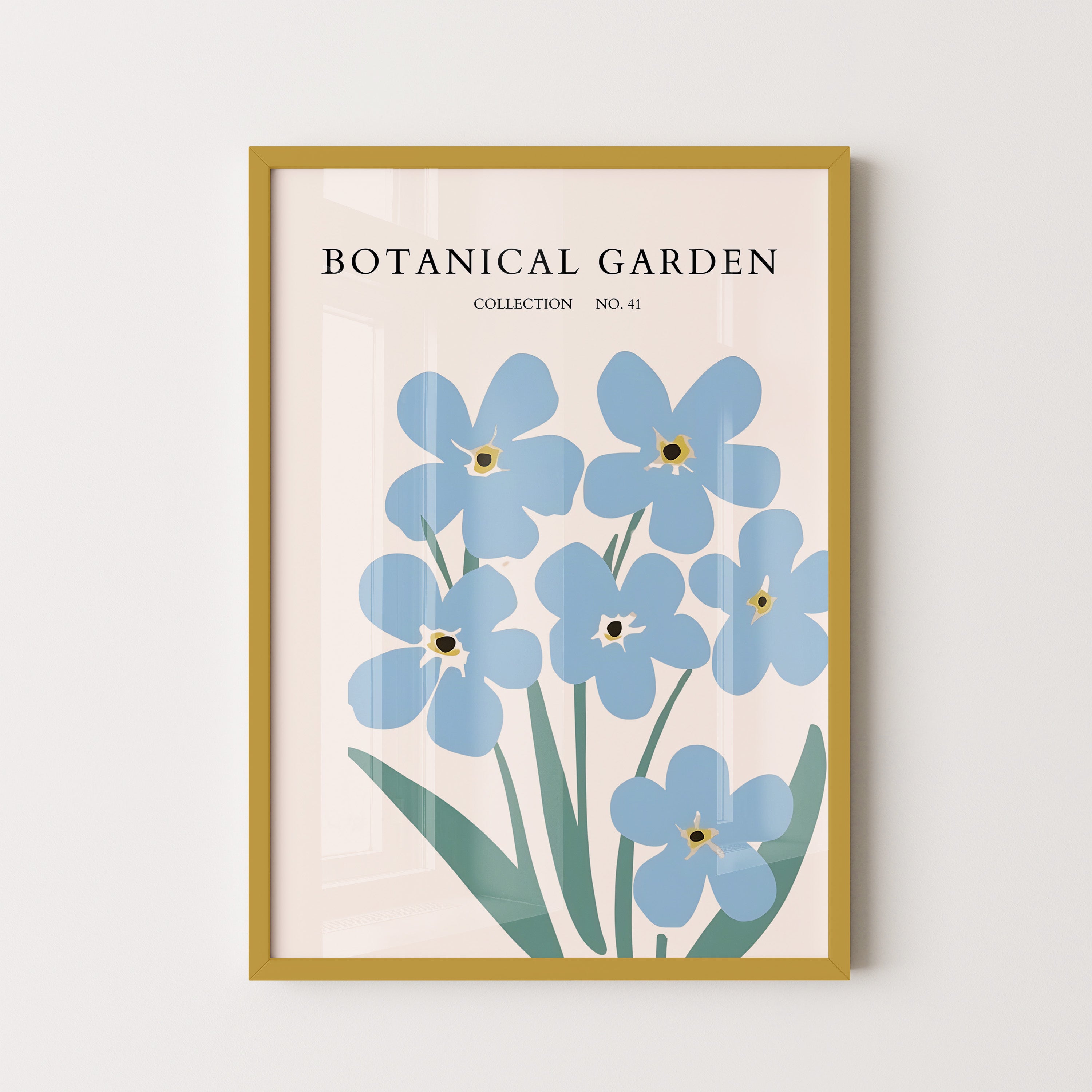 Botanical Garden Blue Blossom Minimal