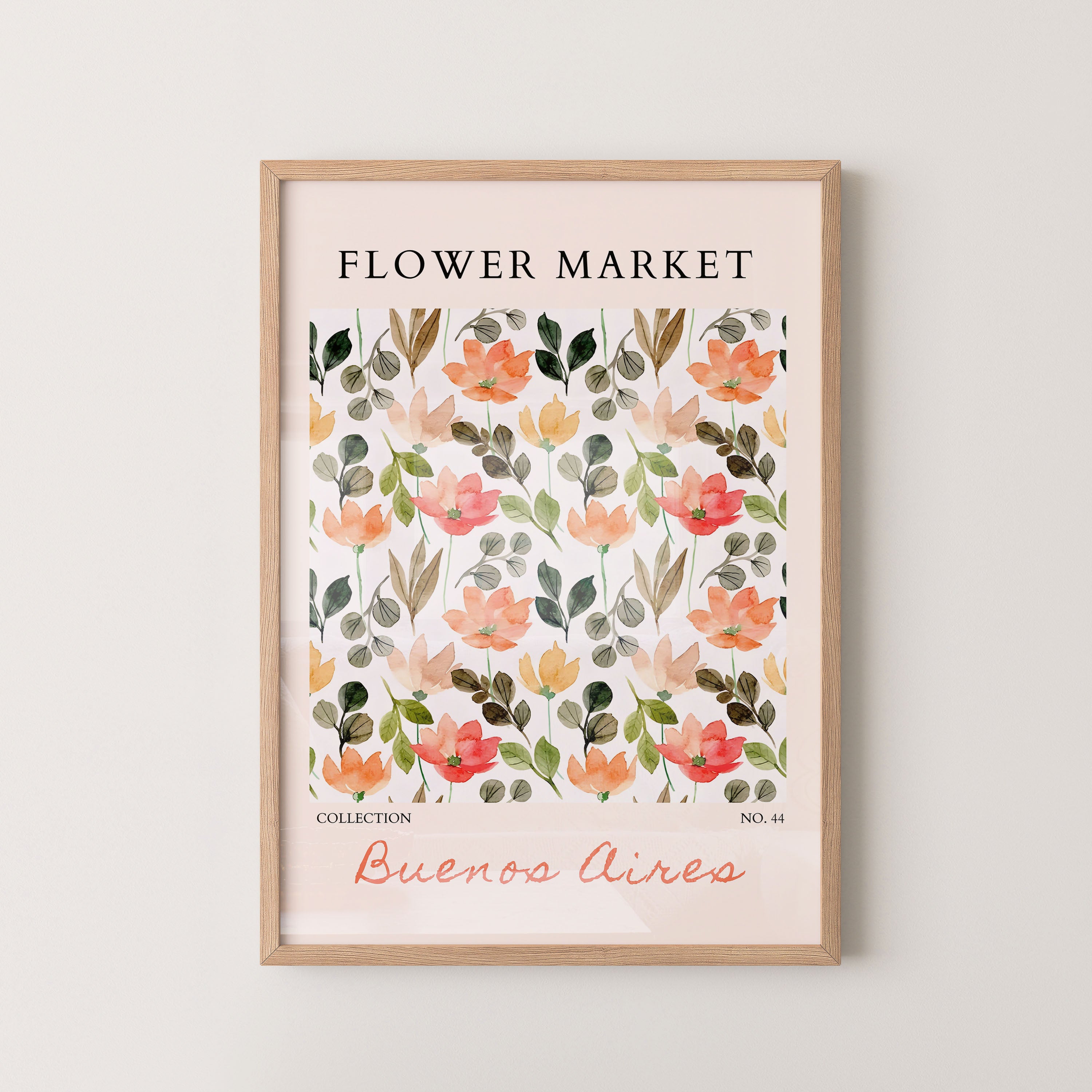 BueNo Borders Aires Soft Floral Natural Pattern