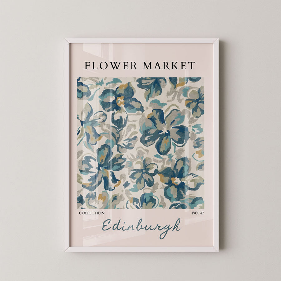 Edinburgh Blue Floral Texture