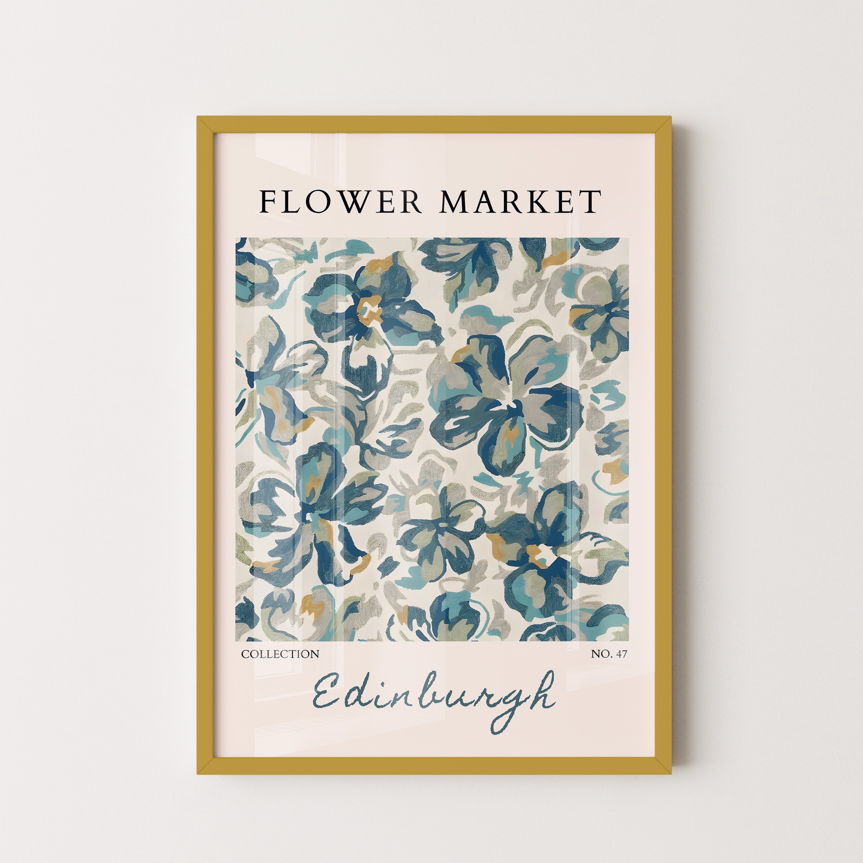 Edinburgh Blue Floral Texture