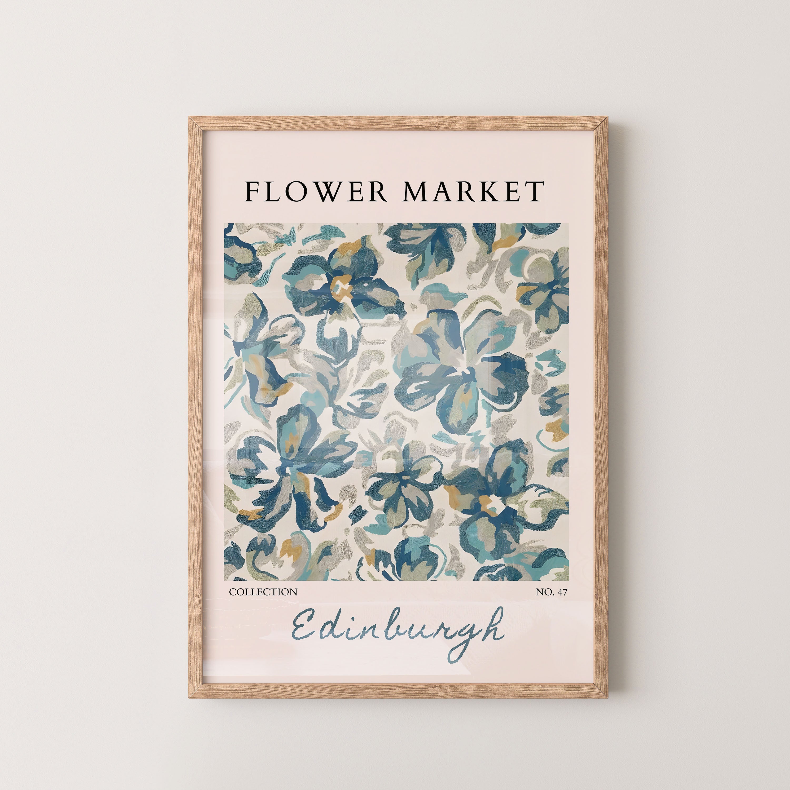 Edinburgh Blue Floral Texture