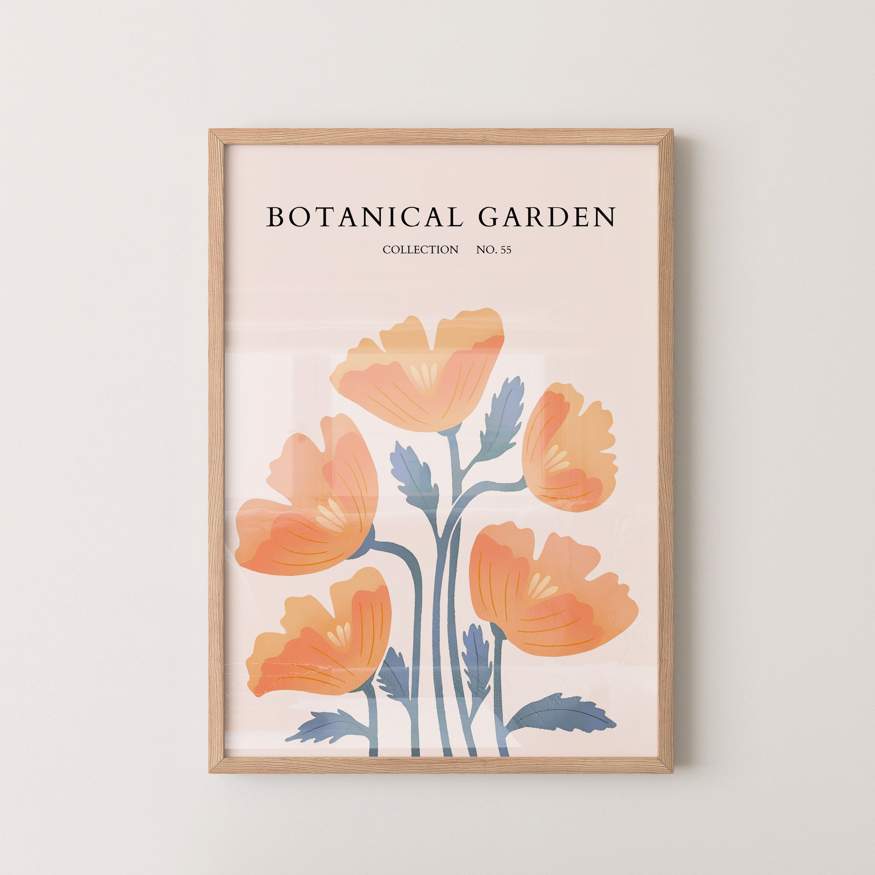 Botanical Garden Orange Poppy Cluster