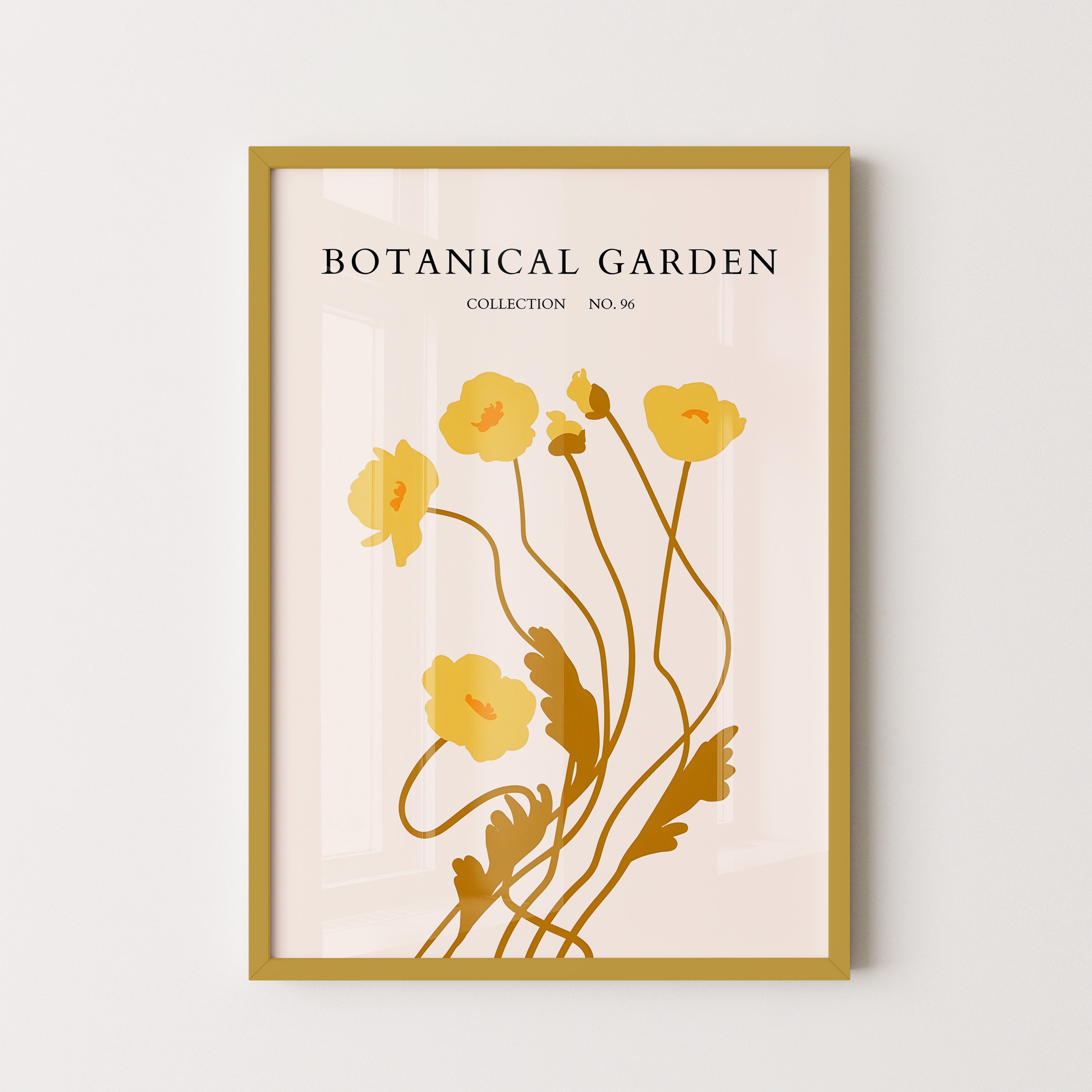 Golden Botanical Bloom