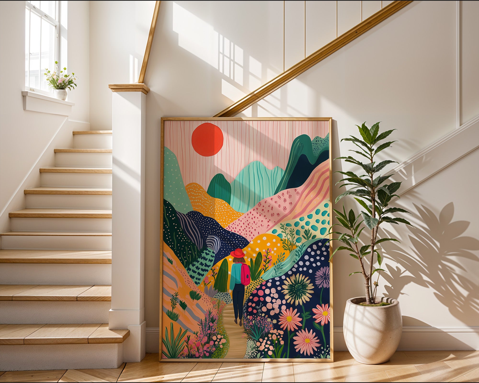 Colorful Mountain Path Journey