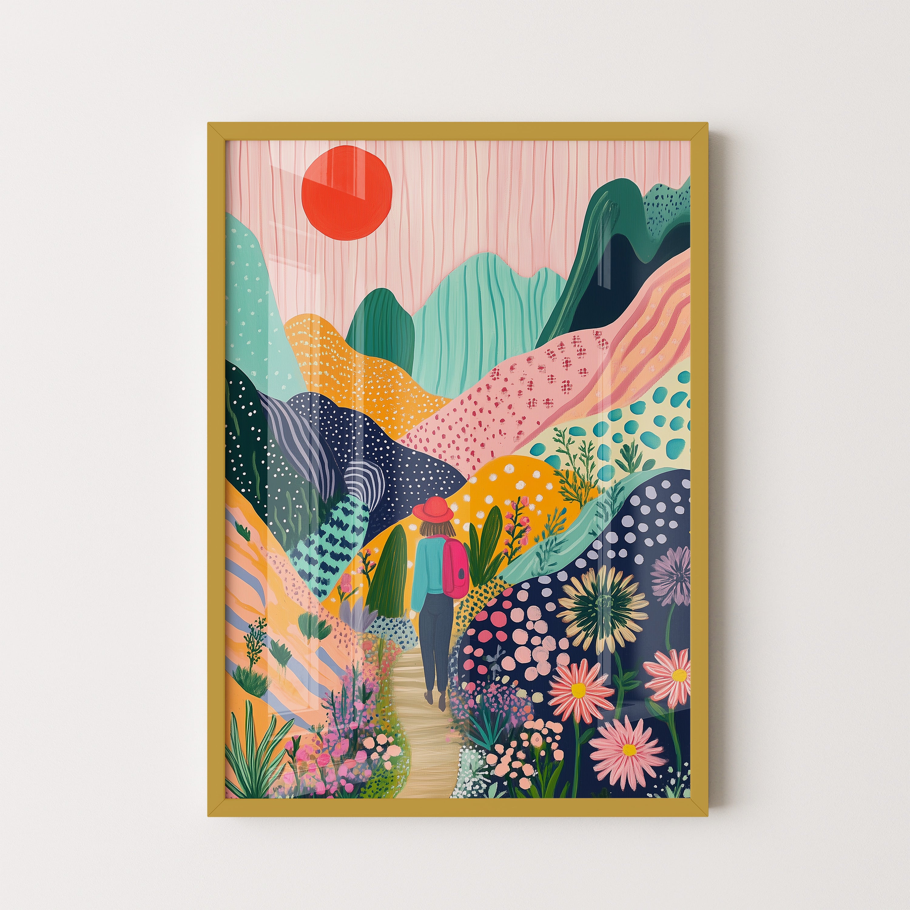 Colorful Mountain Path Journey
