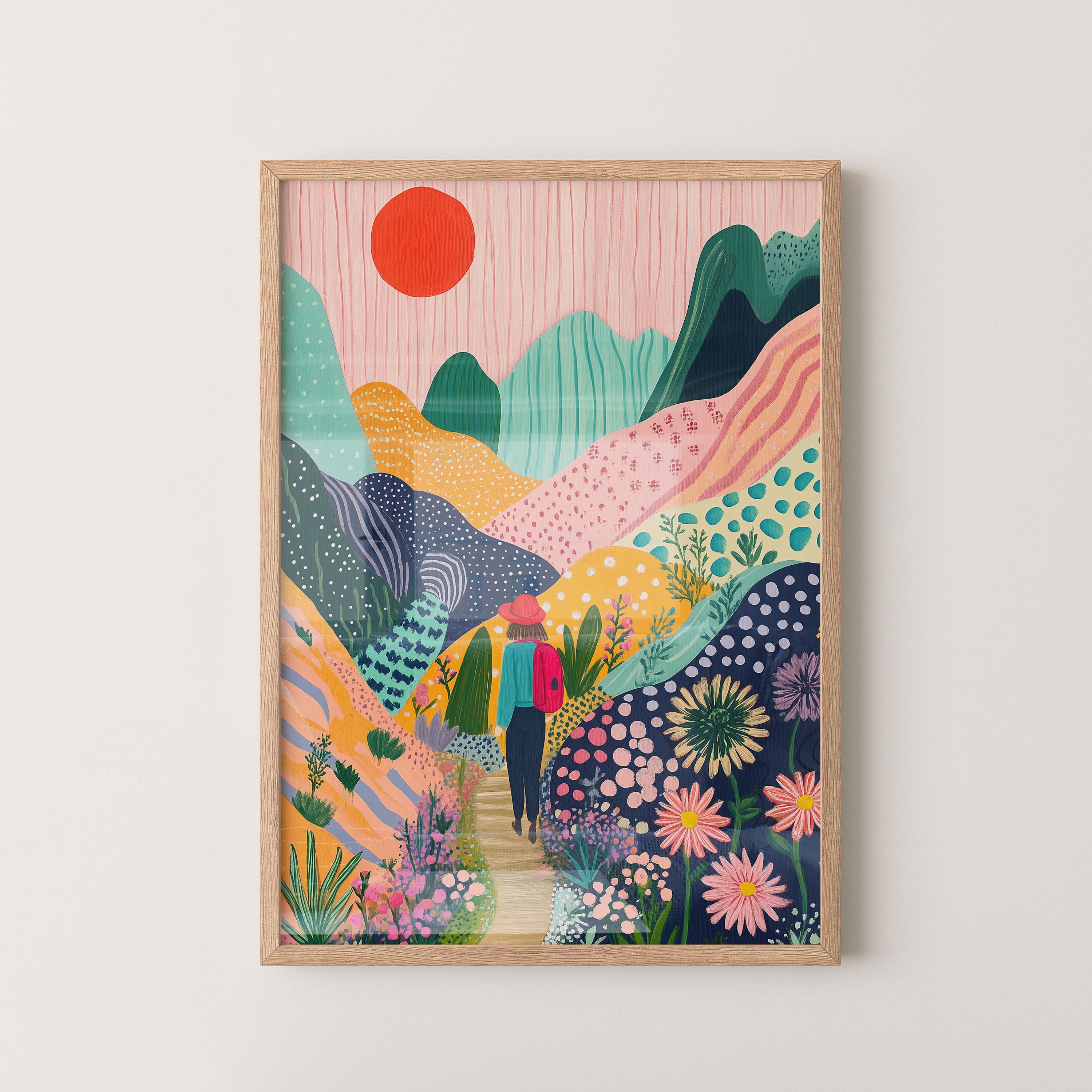 Colorful Mountain Path Journey