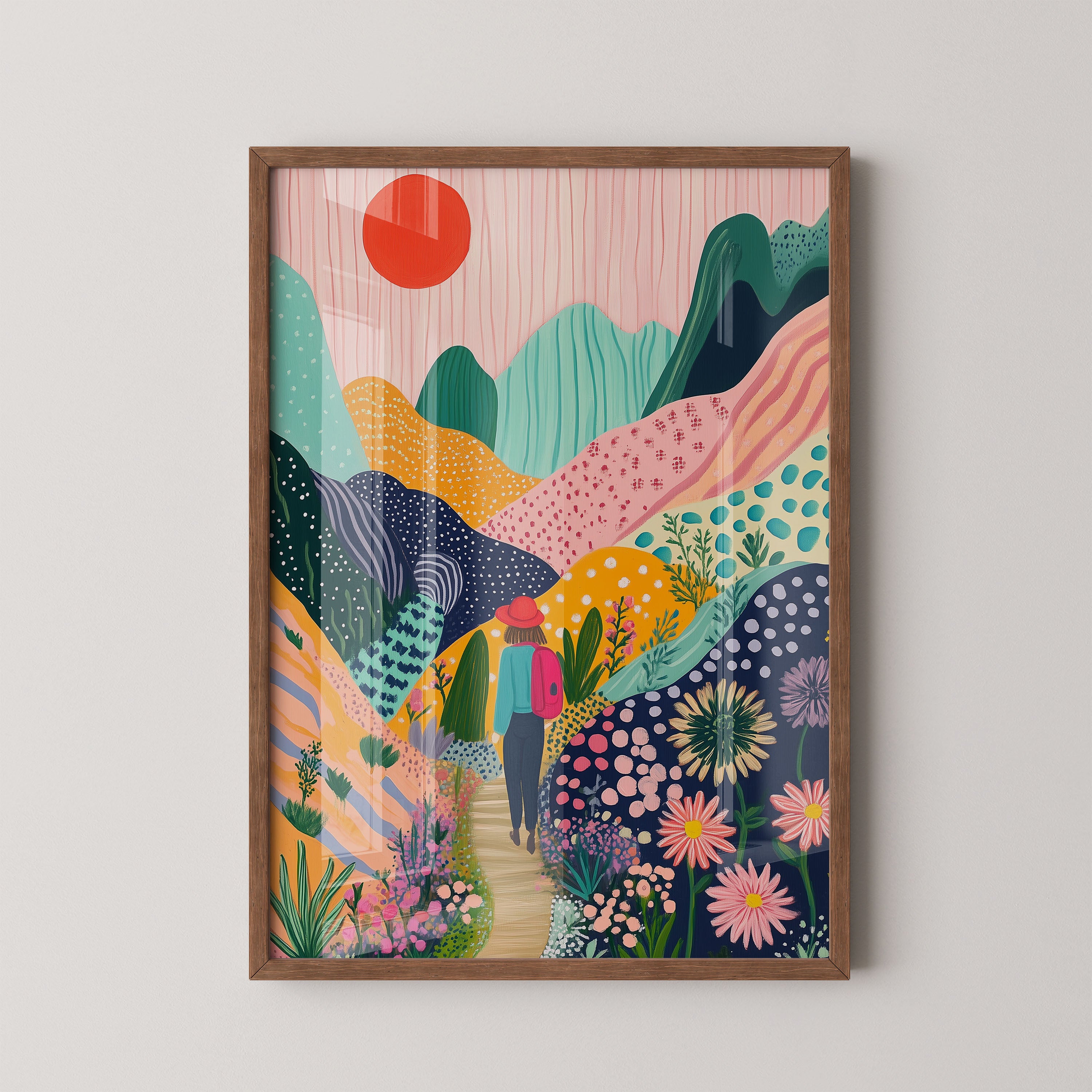 Colorful Mountain Path Journey
