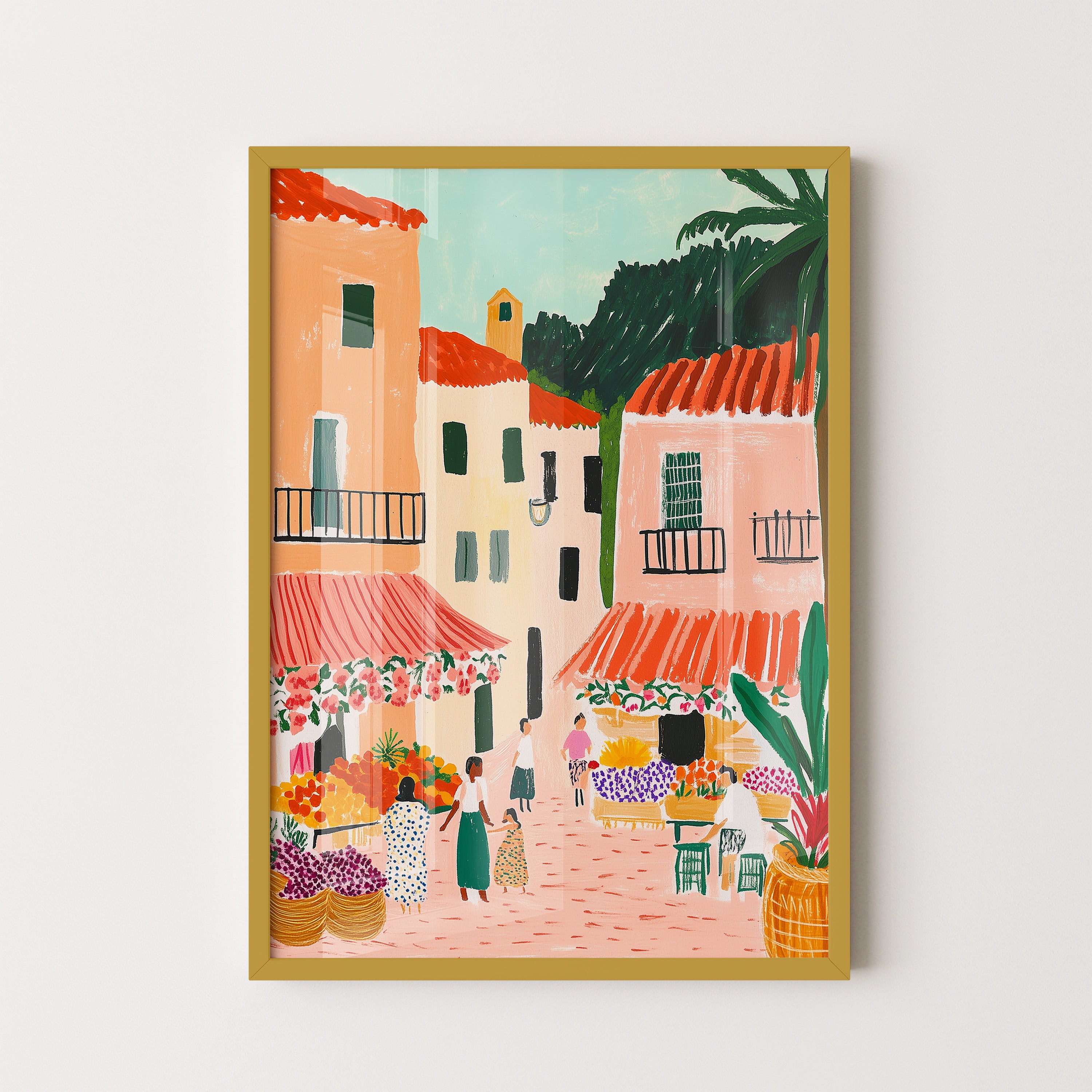 Mediterranean Market Street Scene