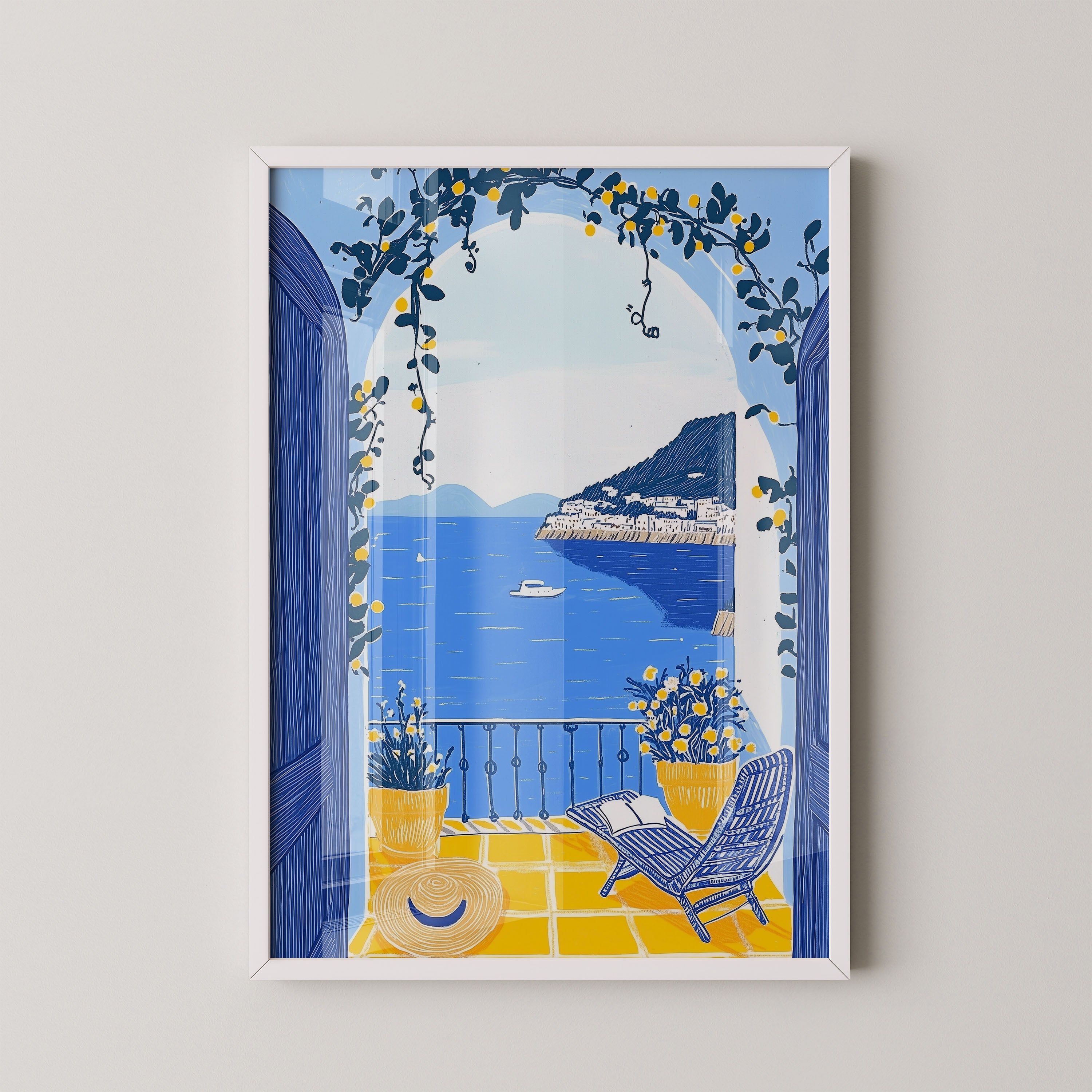 Sunlit Mediterranean Balcony View