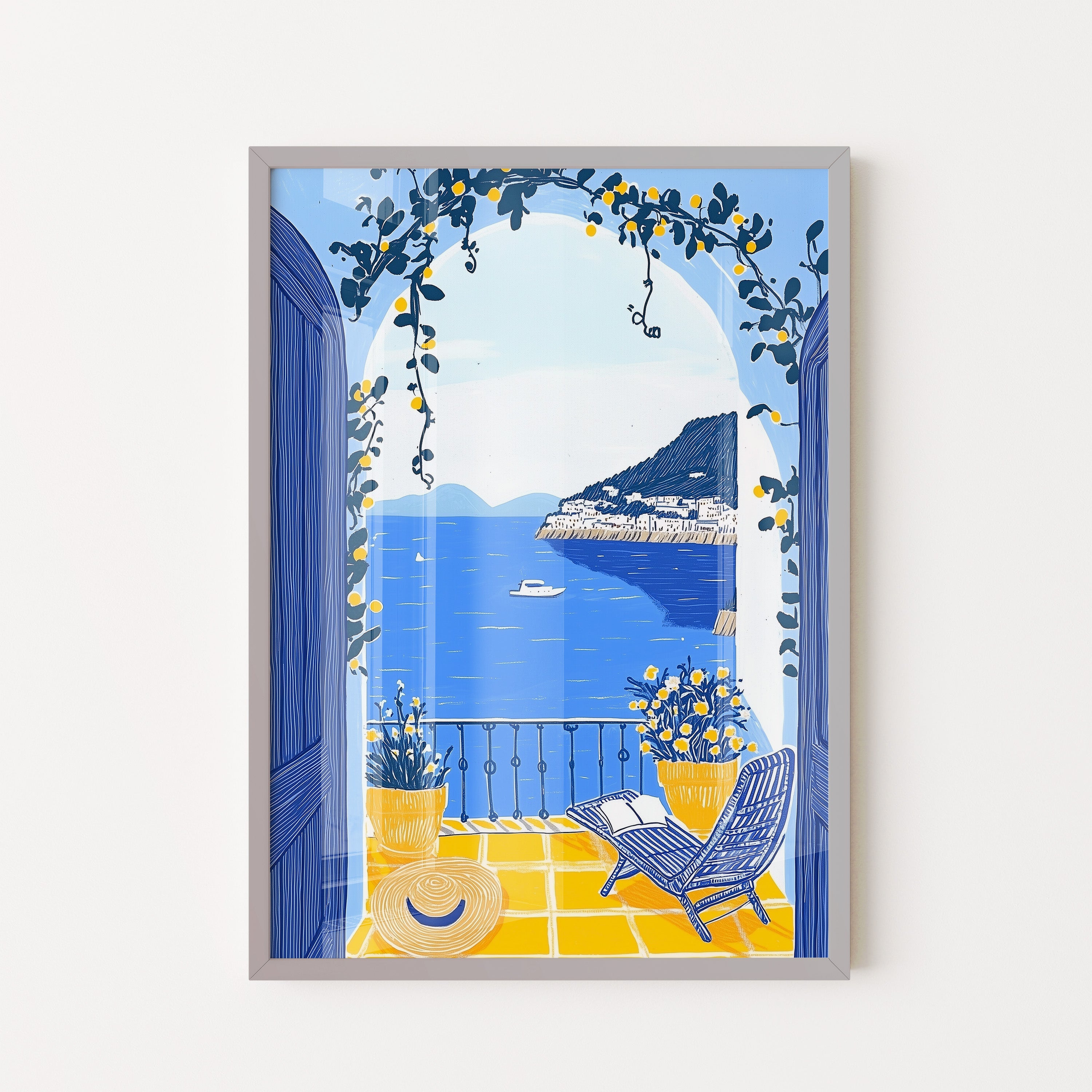 Sunlit Mediterranean Balcony View