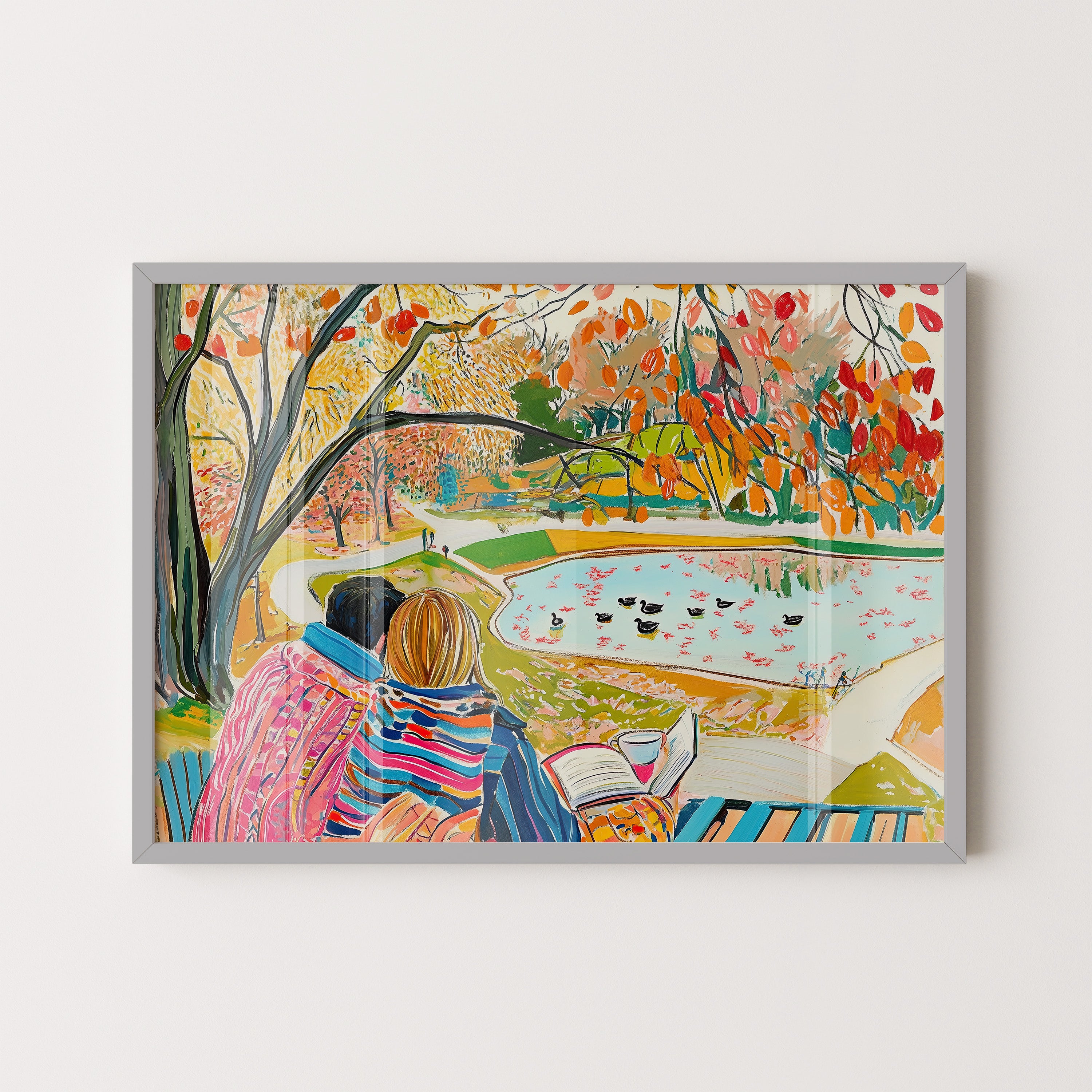Autumn Reading By The Lake