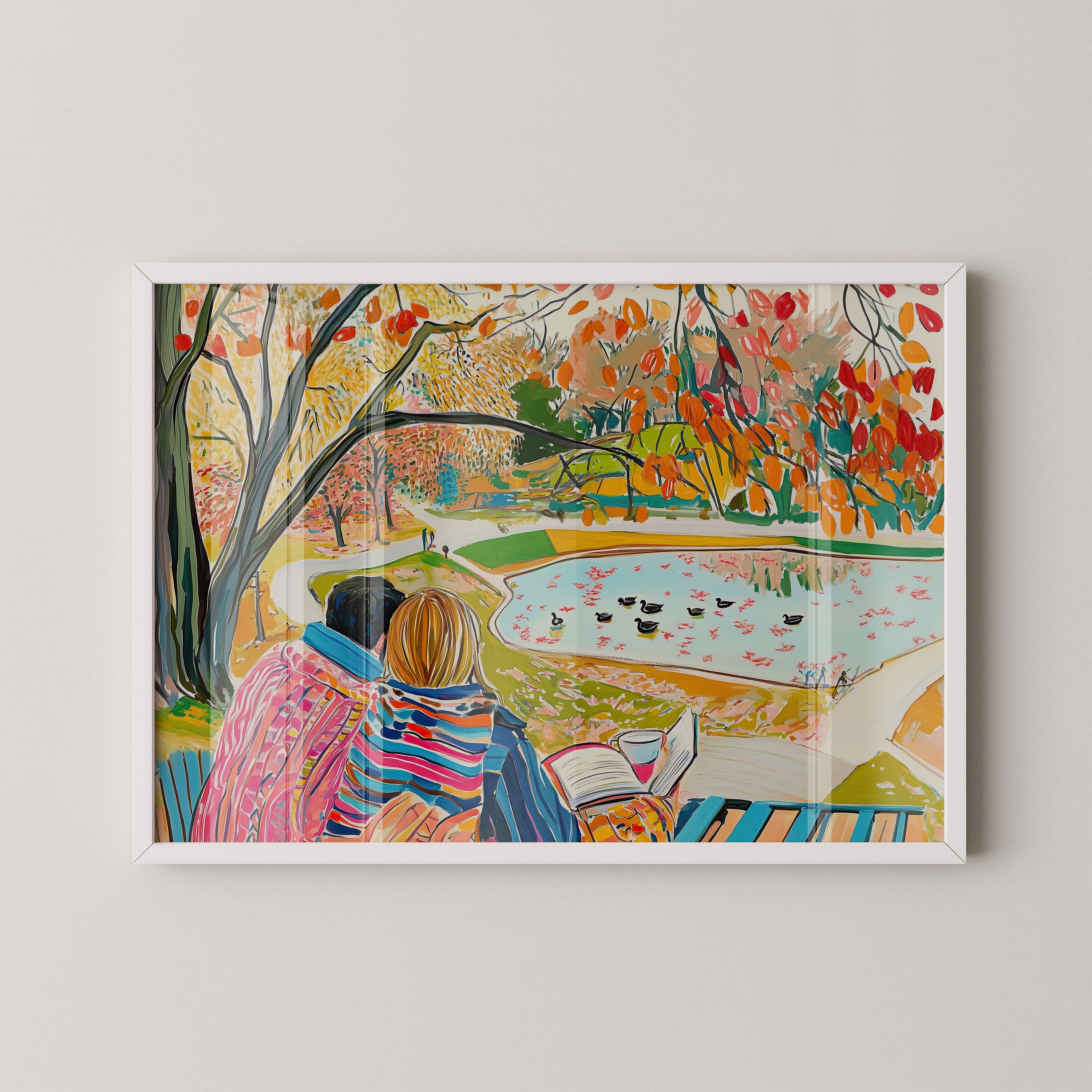 Autumn Reading By The Lake