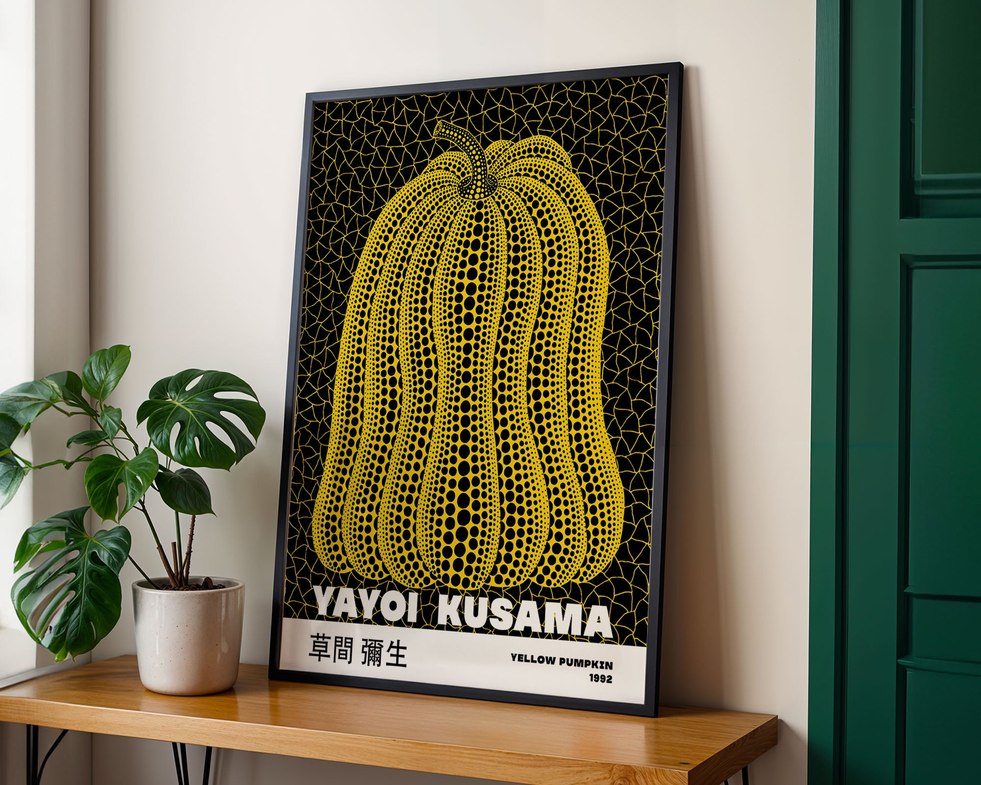 Japanese Art Print – Yellow Pumpkin Exhibition Poster