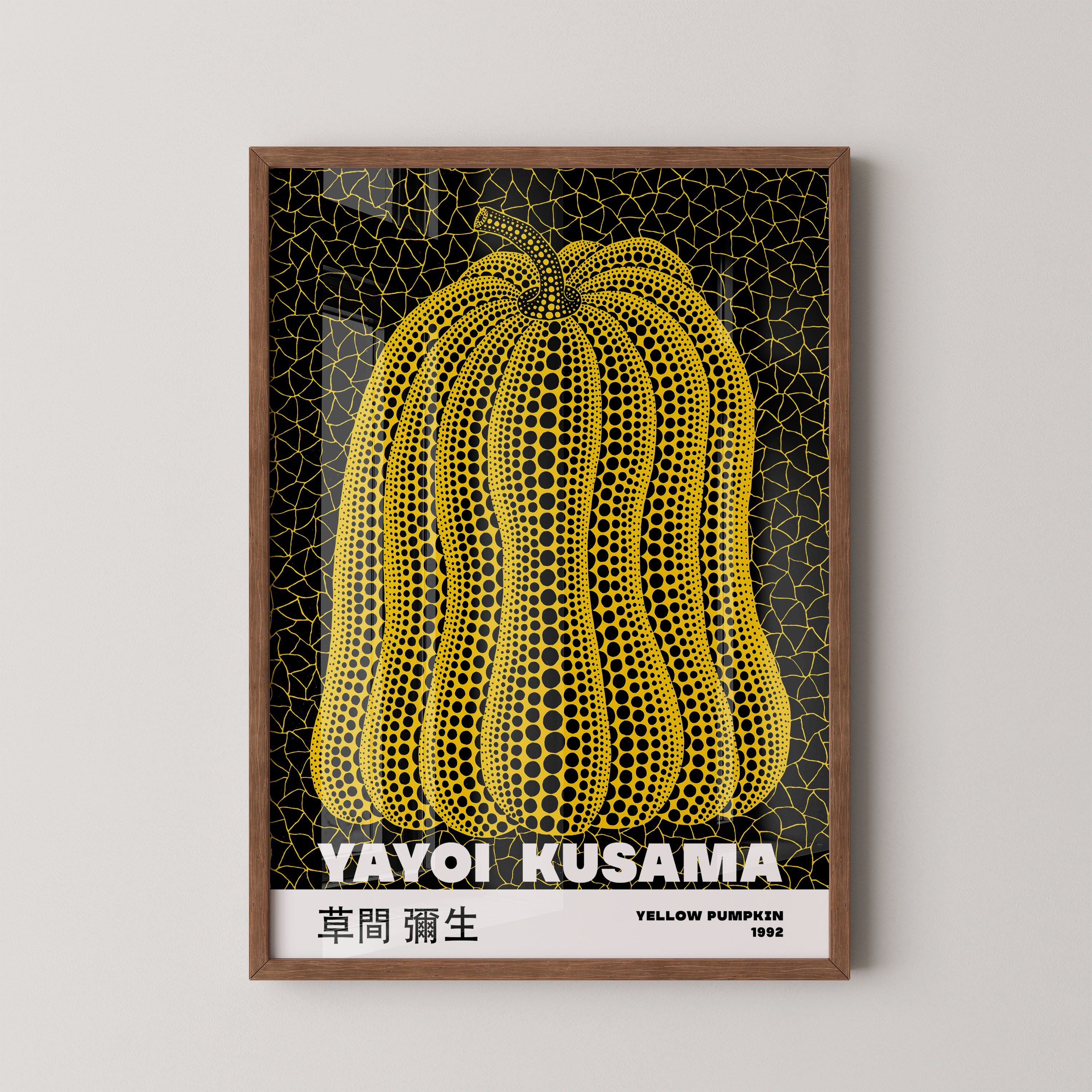Japanese Art Print – Yellow Pumpkin Exhibition Poster
