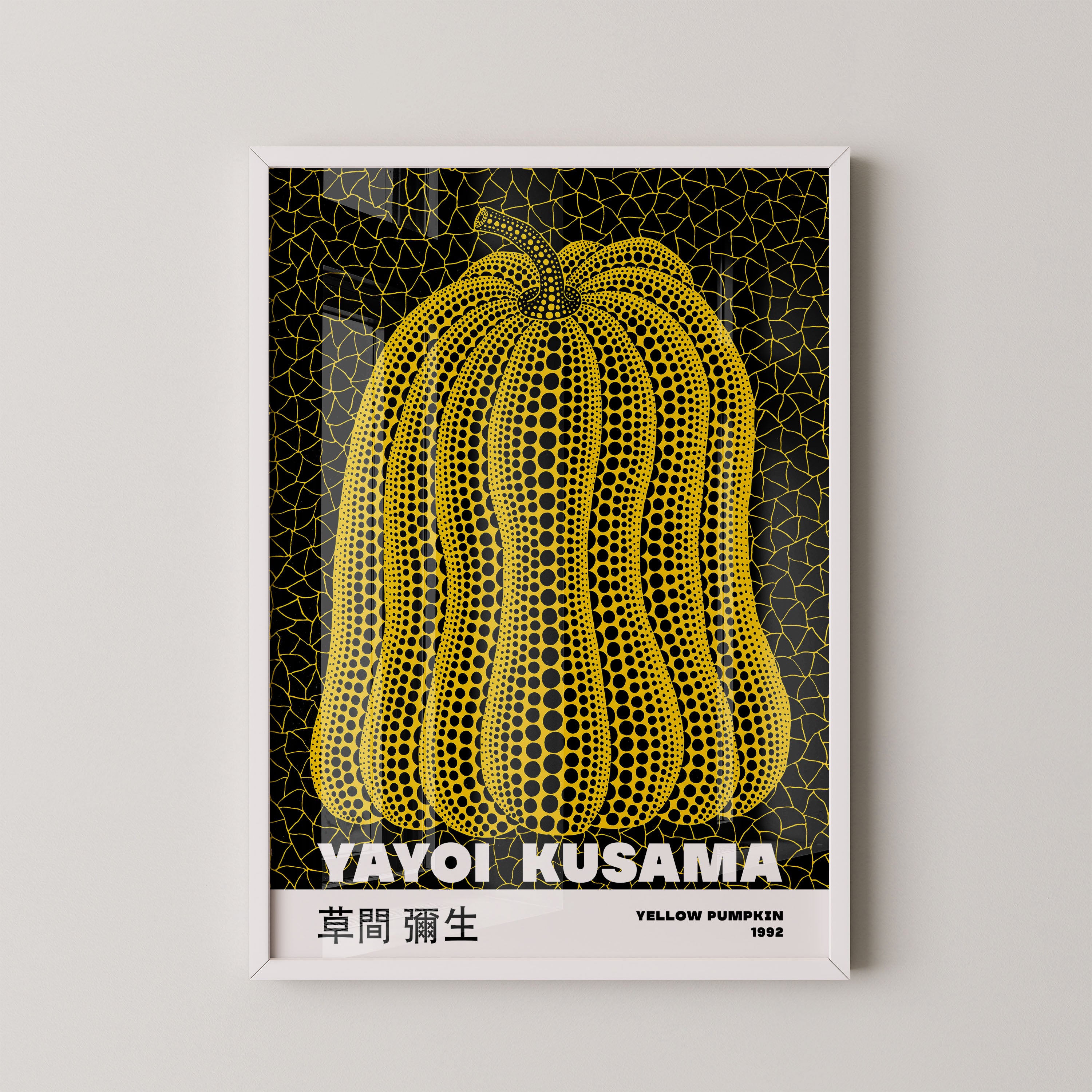 Japanese Art Print – Yellow Pumpkin Exhibition Poster