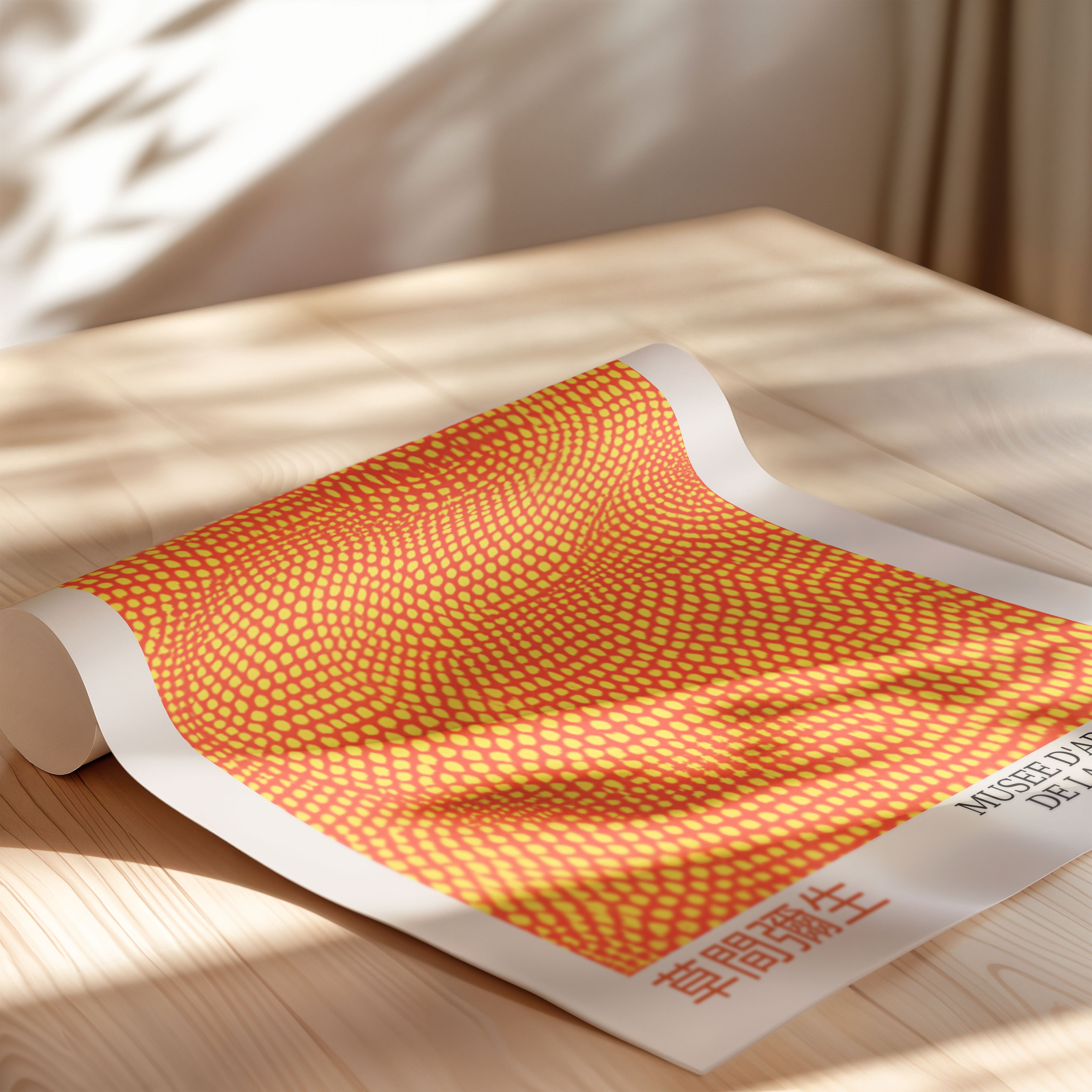 Japanese Art Print – Orange Infinity Dot Exhibition Poster