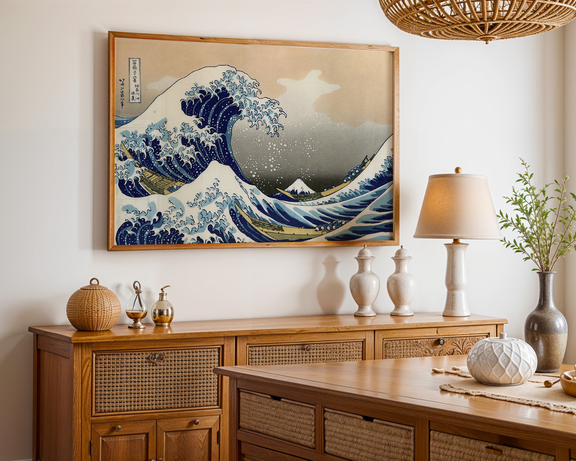 Japanese Vintage Art Print – Great Wave Landscape
