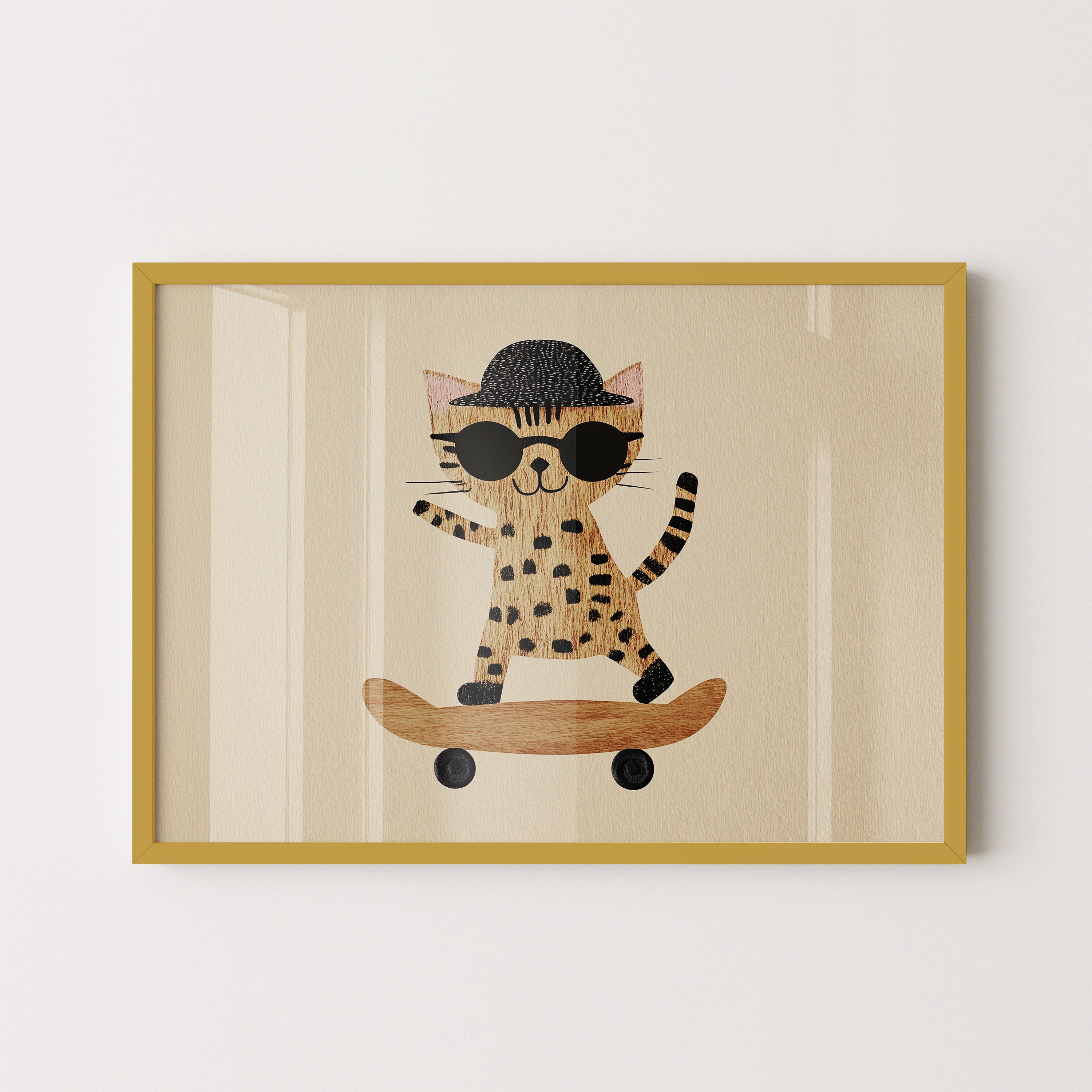 Cool Cat On A Skateboard