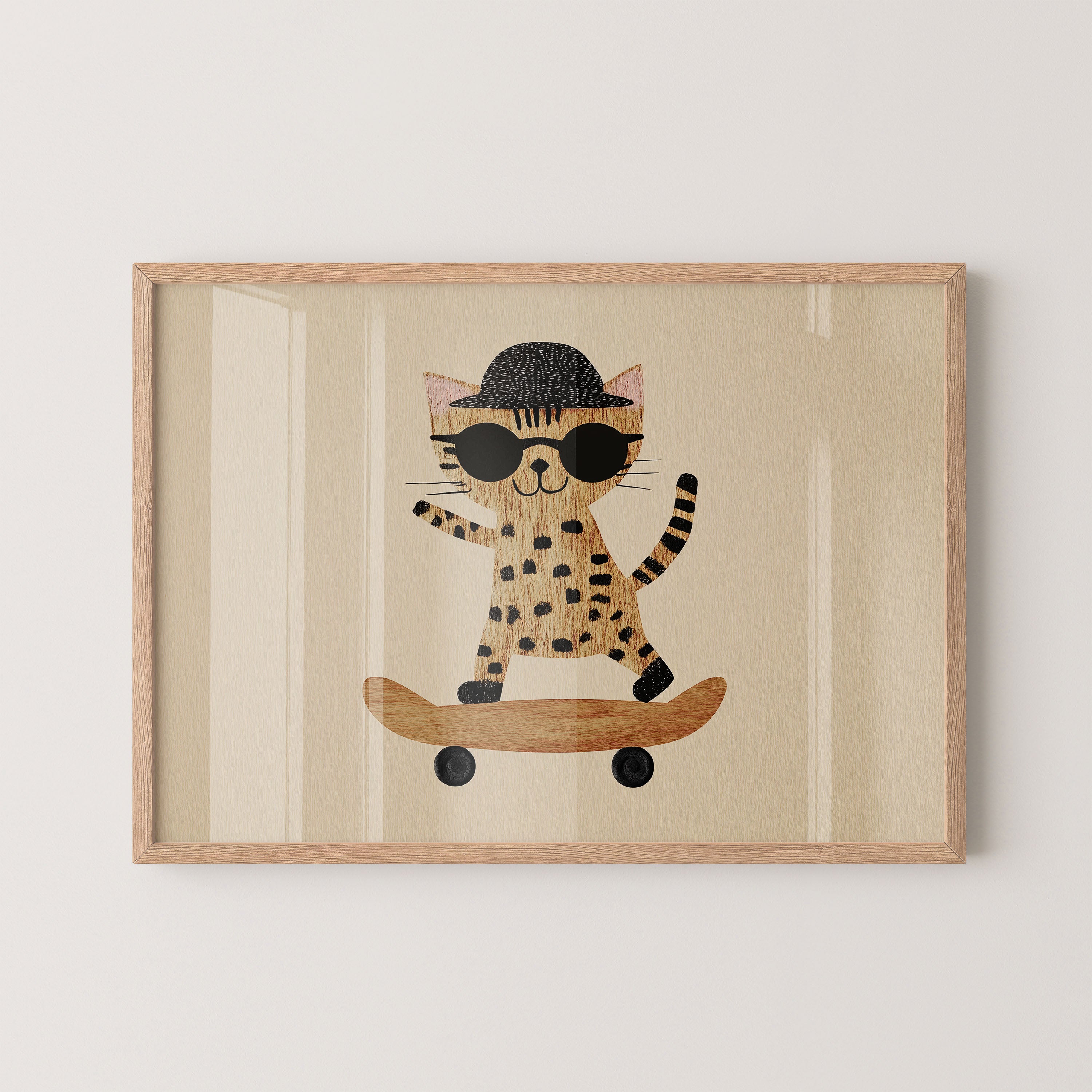 Cool Cat On A Skateboard