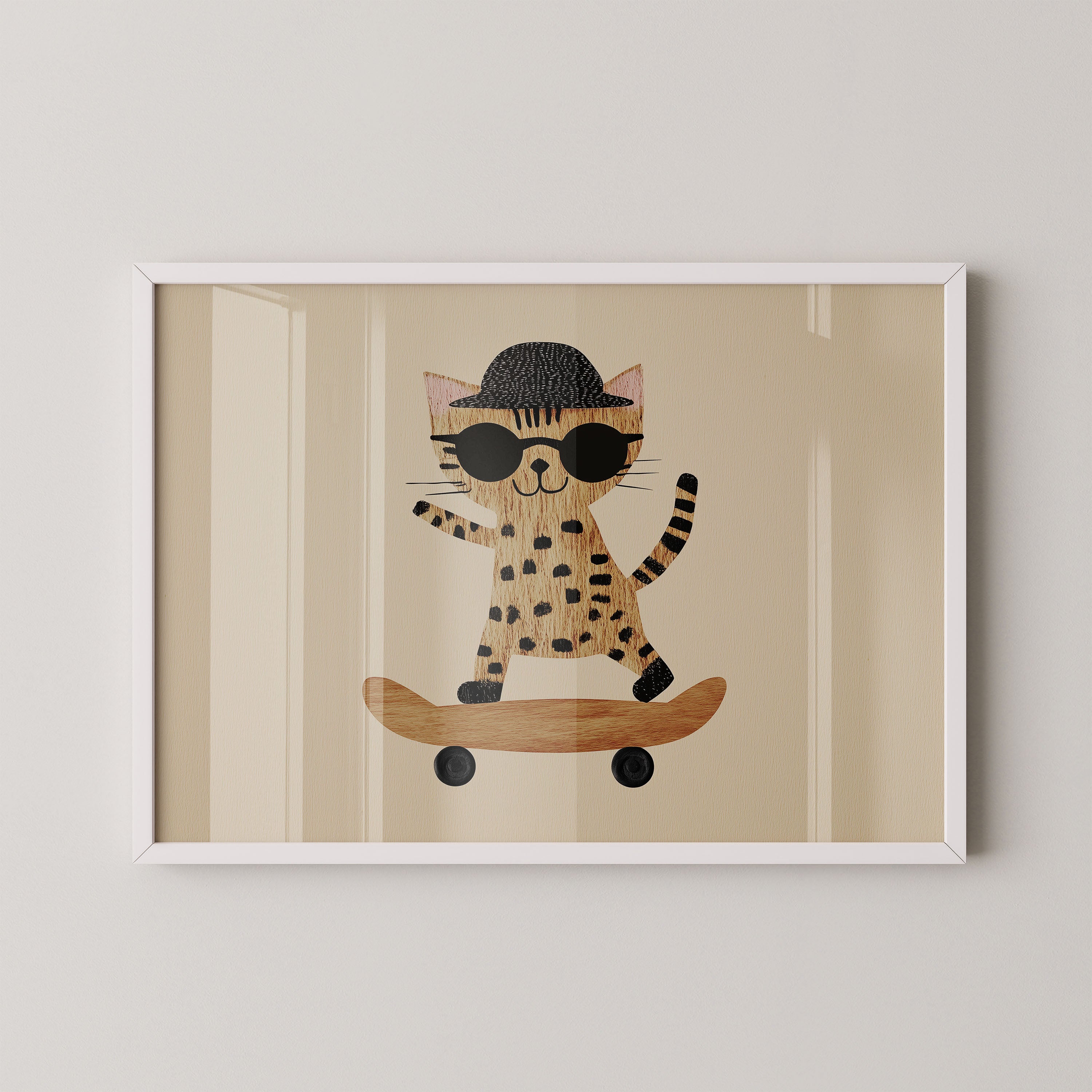 Cool Cat On A Skateboard